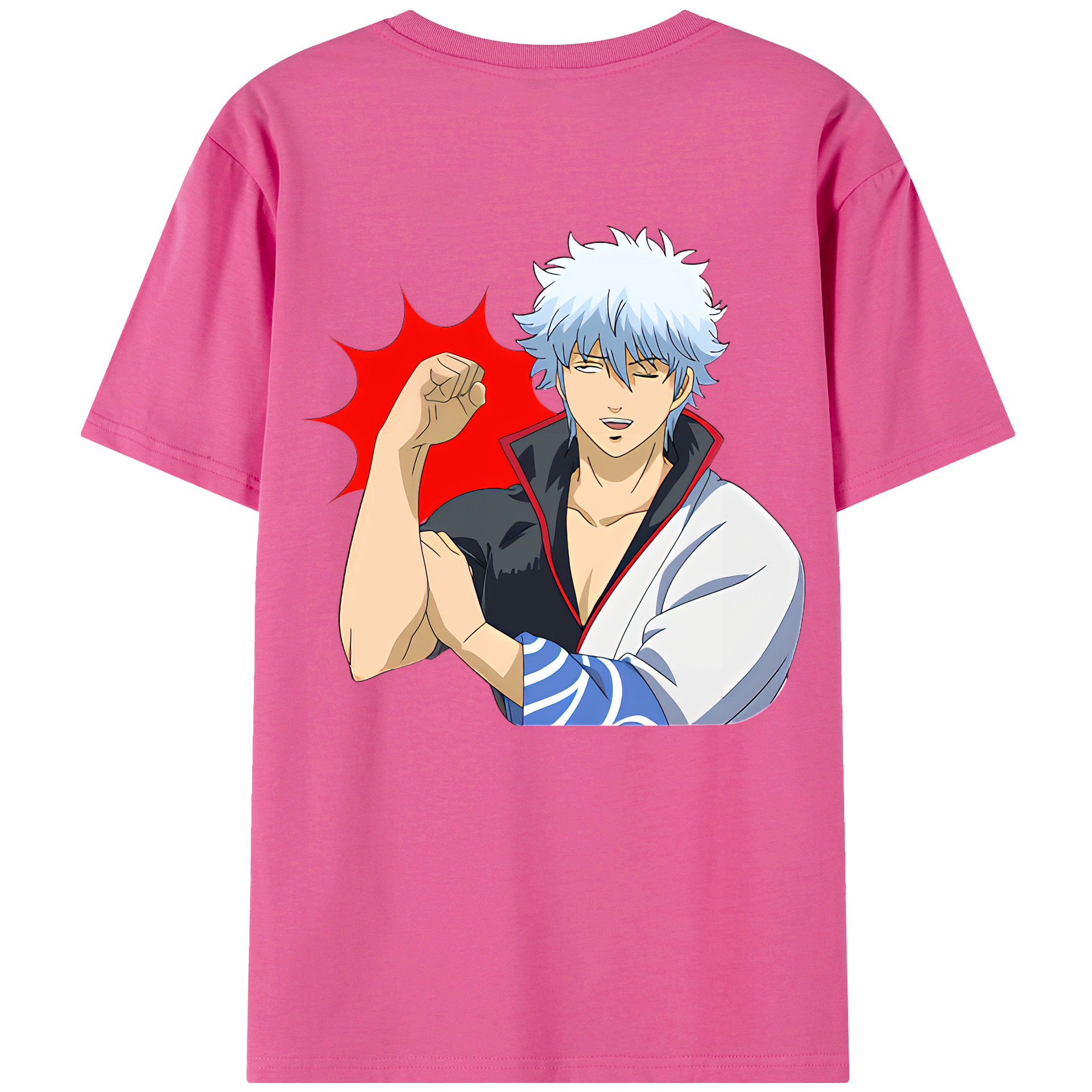 （画像用） ぎんたま 坂田銀時（さかたぎんとき） 神楽 志村新八（しむら しんぱち） GINTAMA Sakata Gintoki Kagura Shimura Shinpachi レディース半袖Tシャツ(バックプリント)