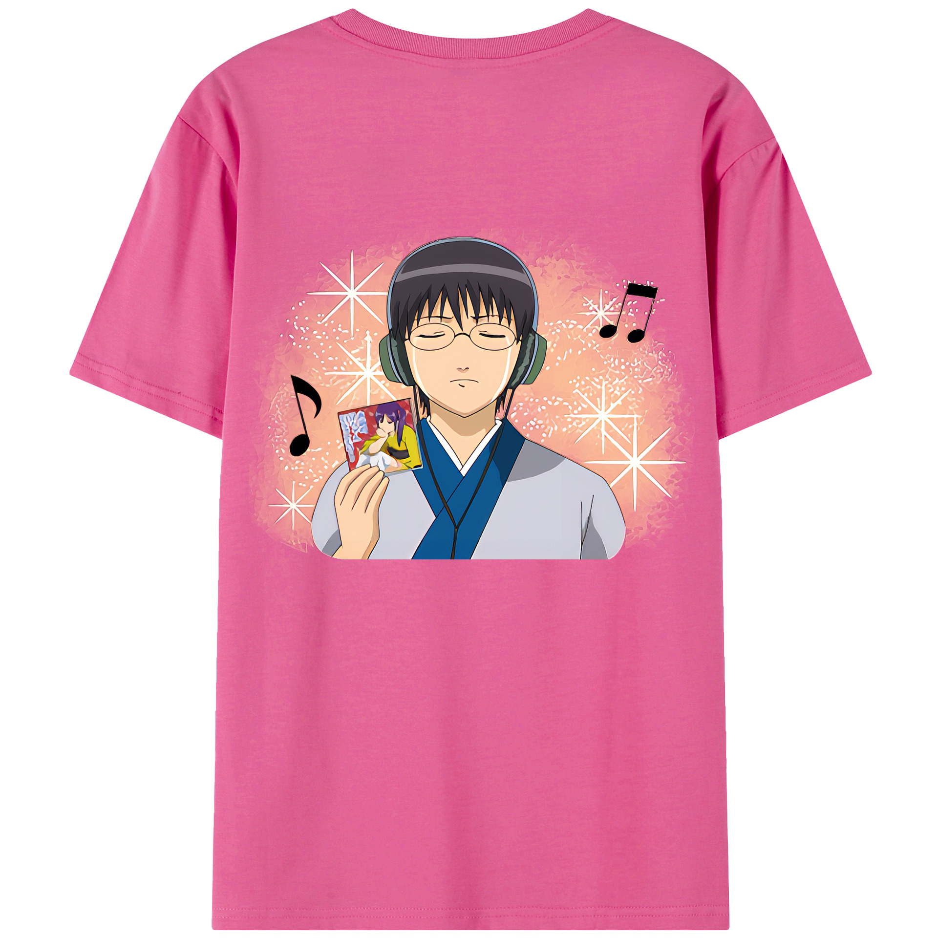 （画像用） ぎんたま 坂田銀時（さかたぎんとき） 神楽 志村新八（しむら しんぱち） GINTAMA Sakata Gintoki Kagura Shimura Shinpachi レディース半袖Tシャツ(バックプリント)