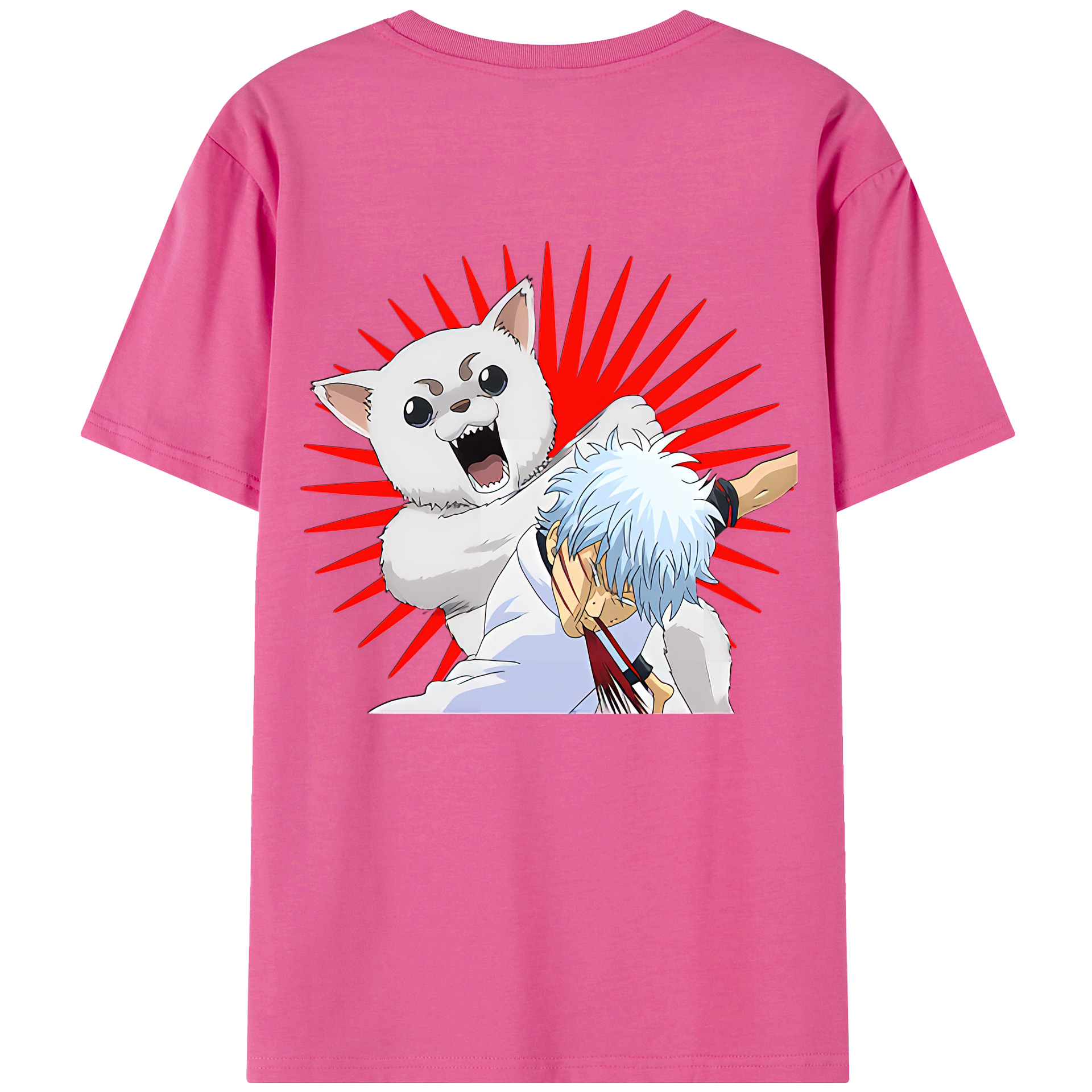 （画像用） ぎんたま 坂田銀時（さかたぎんとき） 神楽 志村新八（しむら しんぱち） GINTAMA Sakata Gintoki Kagura Shimura Shinpachi レディース半袖Tシャツ(バックプリント)