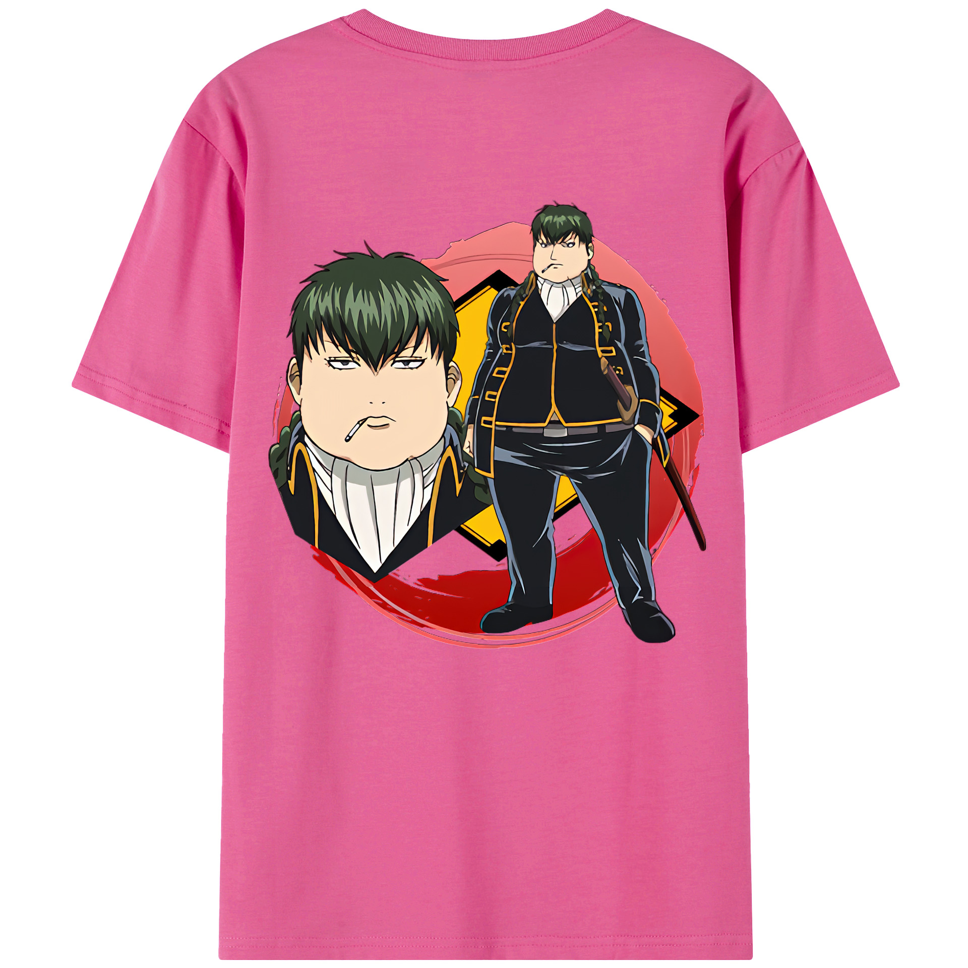 （画像用） ぎんたま 坂田銀時（さかたぎんとき） 神楽 志村新八（しむら しんぱち） GINTAMA Sakata Gintoki Kagura Shimura Shinpachi レディース半袖Tシャツ(バックプリント)