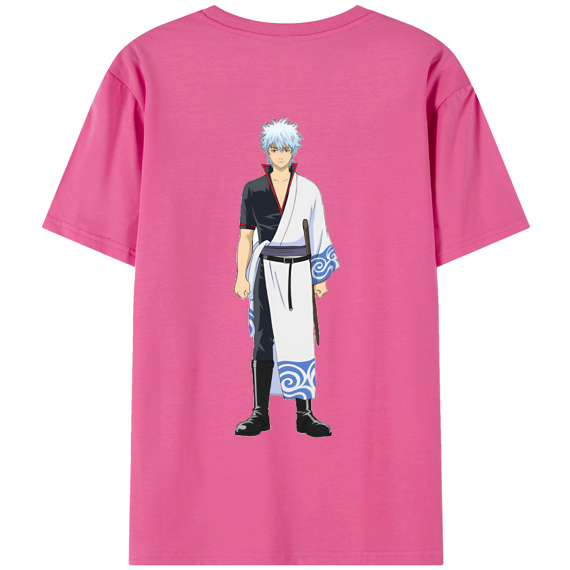 （画像用） ぎんたま 坂田銀時（さかたぎんとき） 神楽 志村新八（しむら しんぱち） GINTAMA Sakata Gintoki Kagura Shimura Shinpachi レディース半袖Tシャツ(バックプリント)