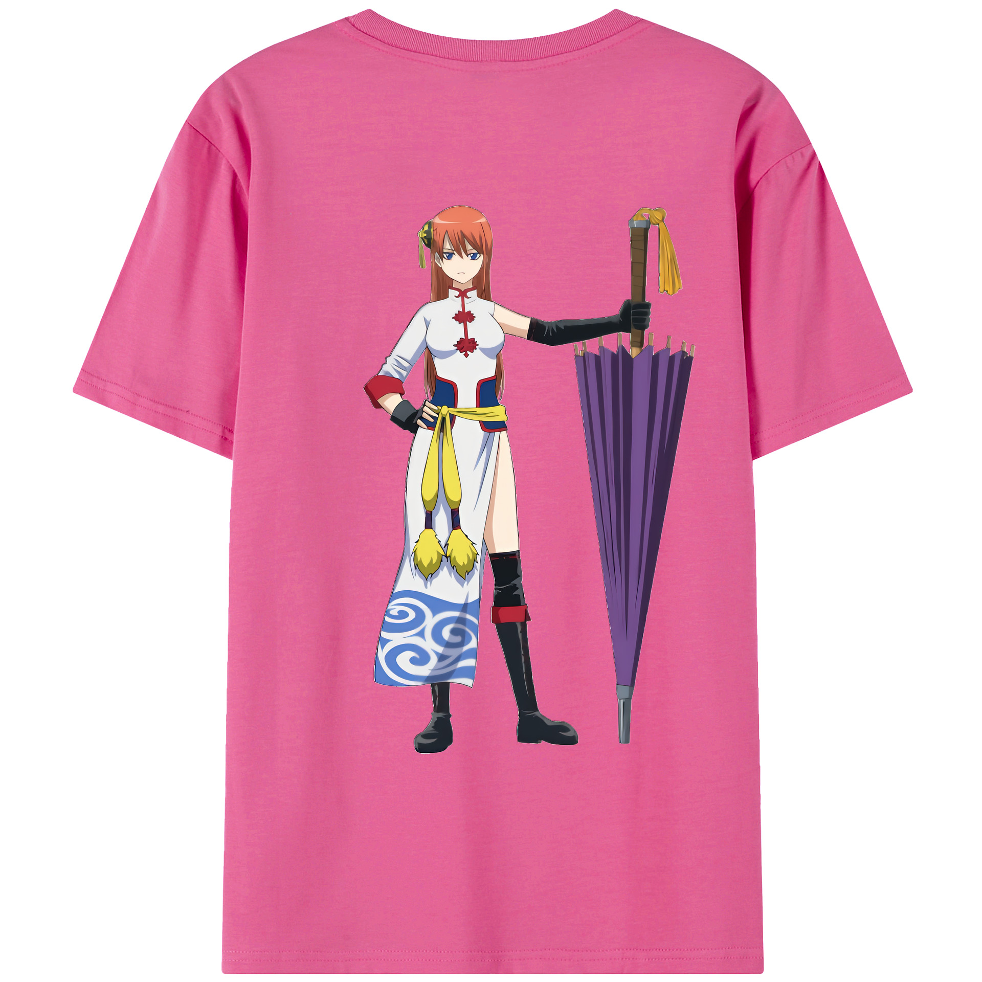 （画像用） ぎんたま 坂田銀時（さかたぎんとき） 神楽 志村新八（しむら しんぱち） GINTAMA Sakata Gintoki Kagura Shimura Shinpachi レディース半袖Tシャツ(バックプリント)
