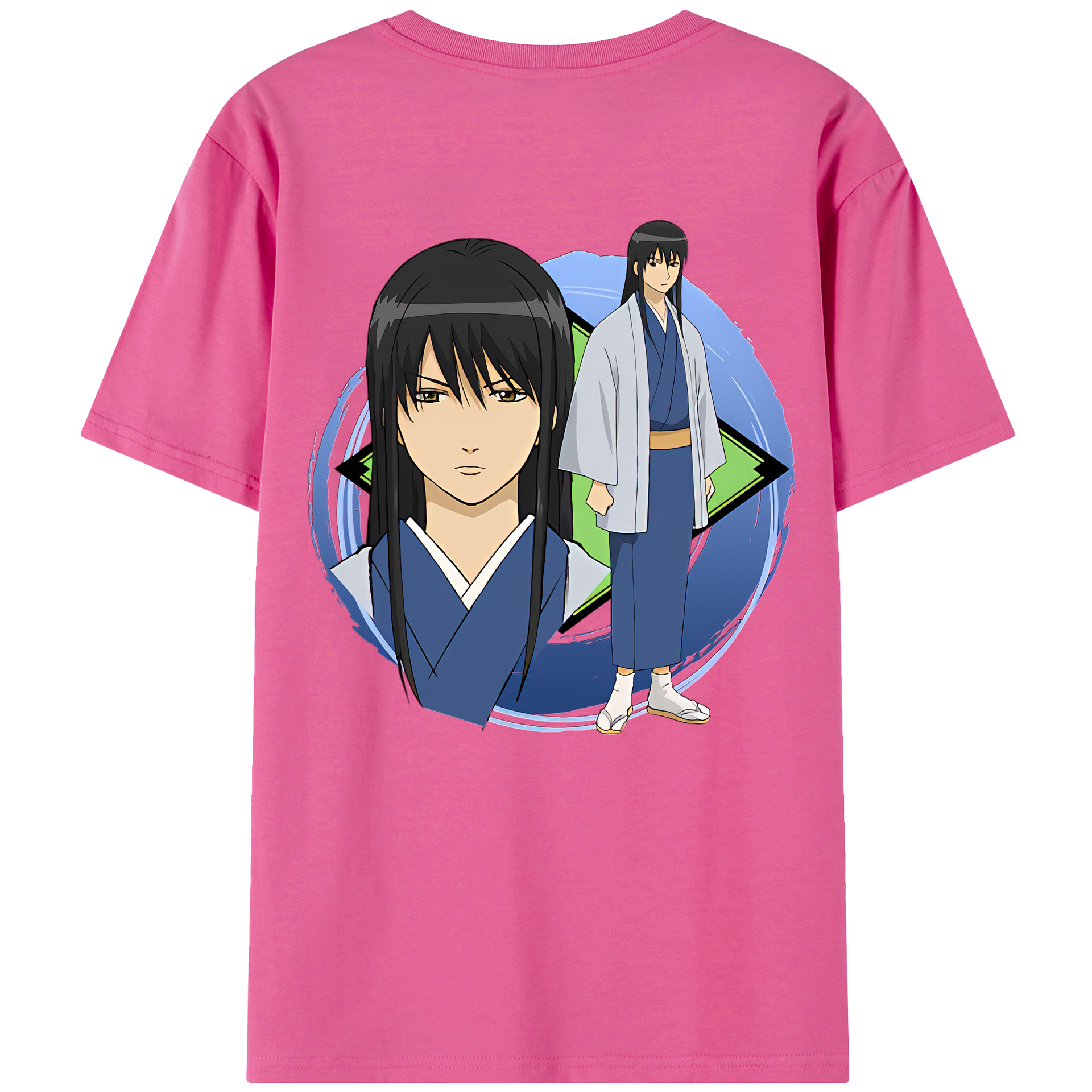 （画像用） ぎんたま 坂田銀時（さかたぎんとき） 神楽 志村新八（しむら しんぱち） GINTAMA Sakata Gintoki Kagura Shimura Shinpachi レディース半袖Tシャツ(バックプリント)
