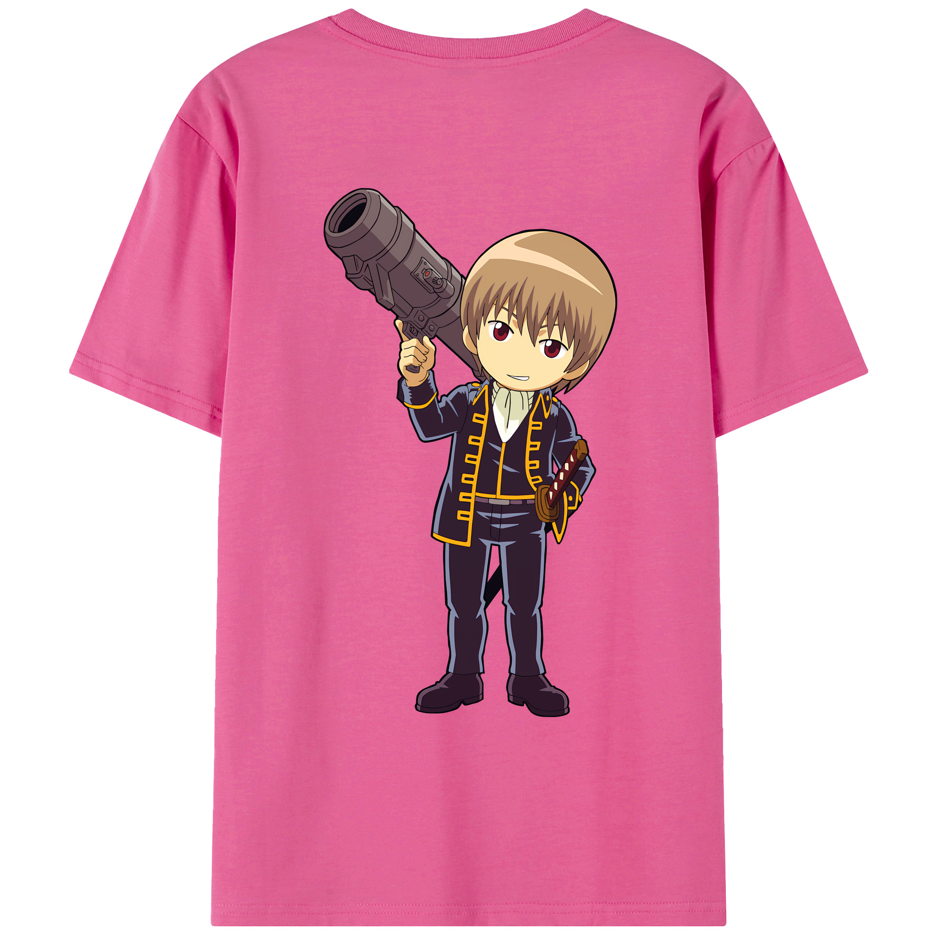 （画像用） ぎんたま 坂田銀時（さかたぎんとき） 神楽 志村新八（しむら しんぱち） GINTAMA Sakata Gintoki Kagura Shimura Shinpachi レディース半袖Tシャツ(バックプリント)