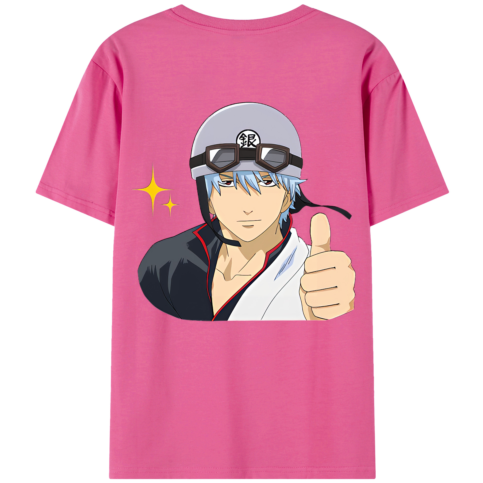 （画像用） ぎんたま 坂田銀時（さかたぎんとき） 神楽 志村新八（しむら しんぱち） GINTAMA Sakata Gintoki Kagura Shimura Shinpachi レディース半袖Tシャツ(バックプリント)