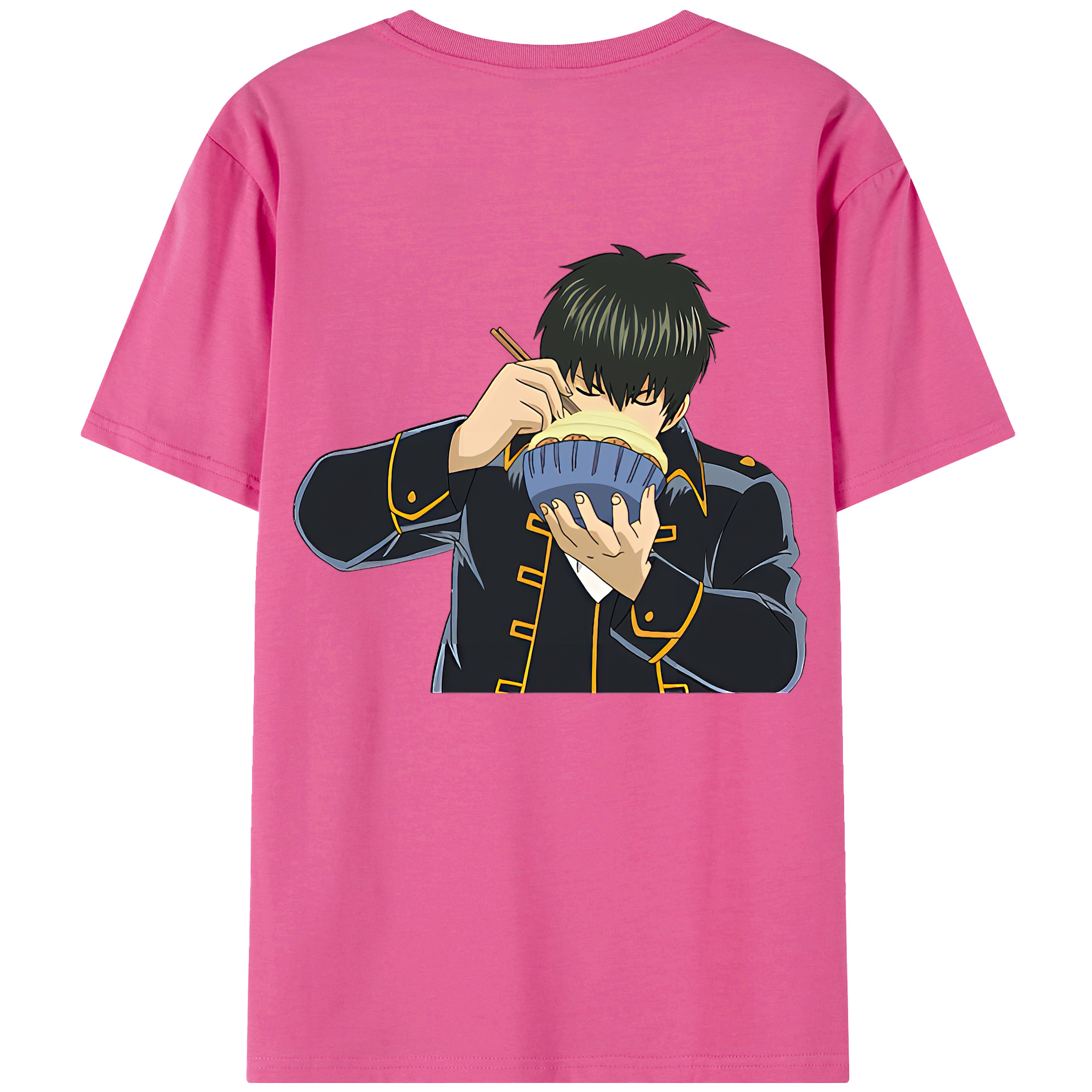 （画像用） ぎんたま 坂田銀時（さかたぎんとき） 神楽 志村新八（しむら しんぱち） GINTAMA Sakata Gintoki Kagura Shimura Shinpachi レディース半袖Tシャツ(バックプリント)