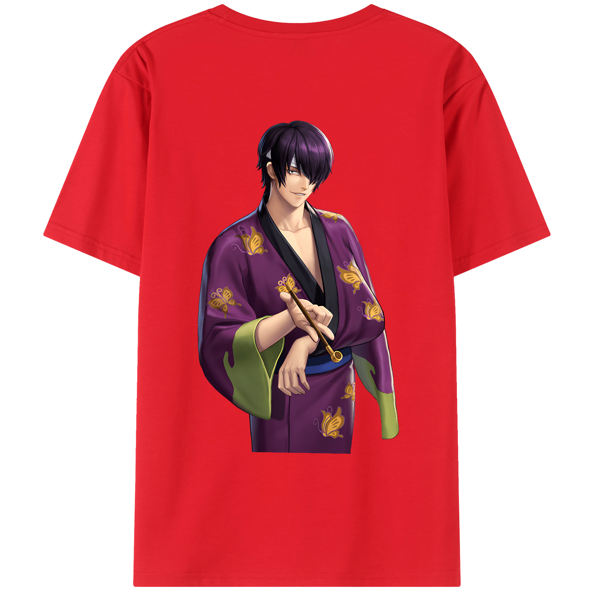 （画像用） ぎんたま 坂田銀時（さかたぎんとき） 神楽 志村新八（しむら しんぱち） GINTAMA Sakata Gintoki Kagura Shimura Shinpachi レディース半袖Tシャツ(バックプリント)