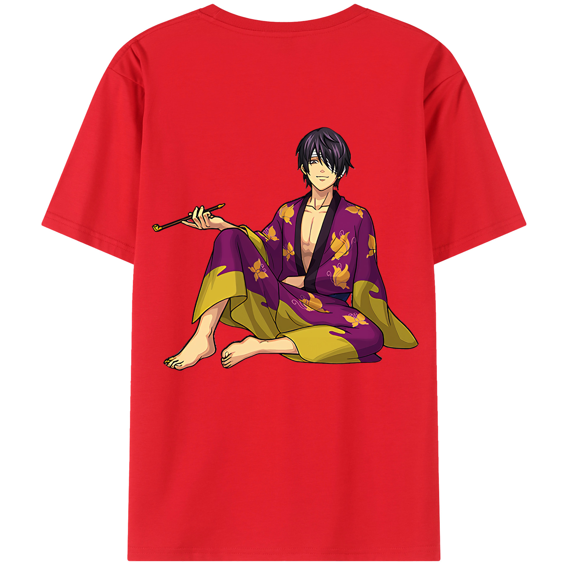 （画像用） ぎんたま 坂田銀時（さかたぎんとき） 神楽 志村新八（しむら しんぱち） GINTAMA Sakata Gintoki Kagura Shimura Shinpachi レディース半袖Tシャツ(バックプリント)