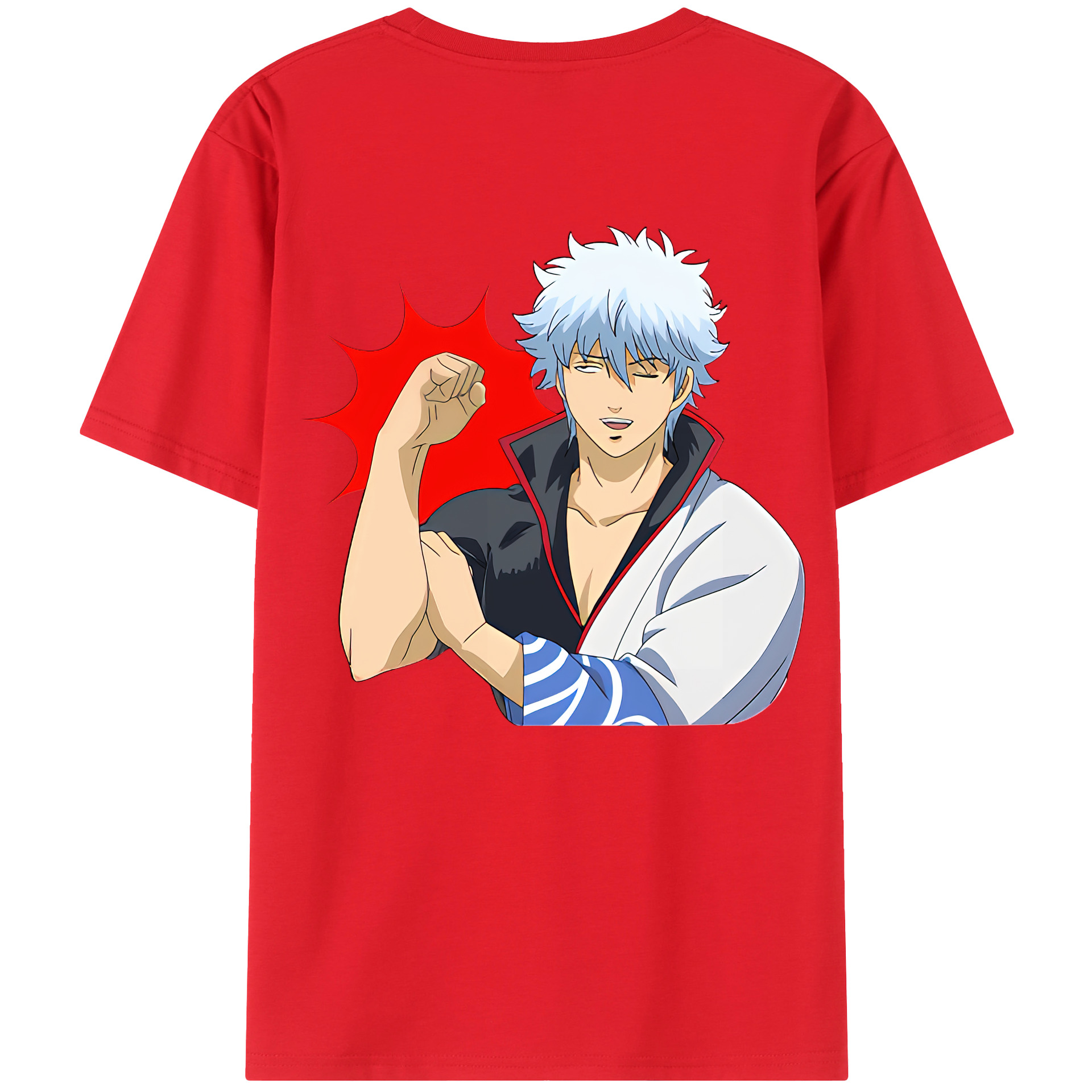 （画像用） ぎんたま 坂田銀時（さかたぎんとき） 神楽 志村新八（しむら しんぱち） GINTAMA Sakata Gintoki Kagura Shimura Shinpachi レディース半袖Tシャツ(バックプリント)