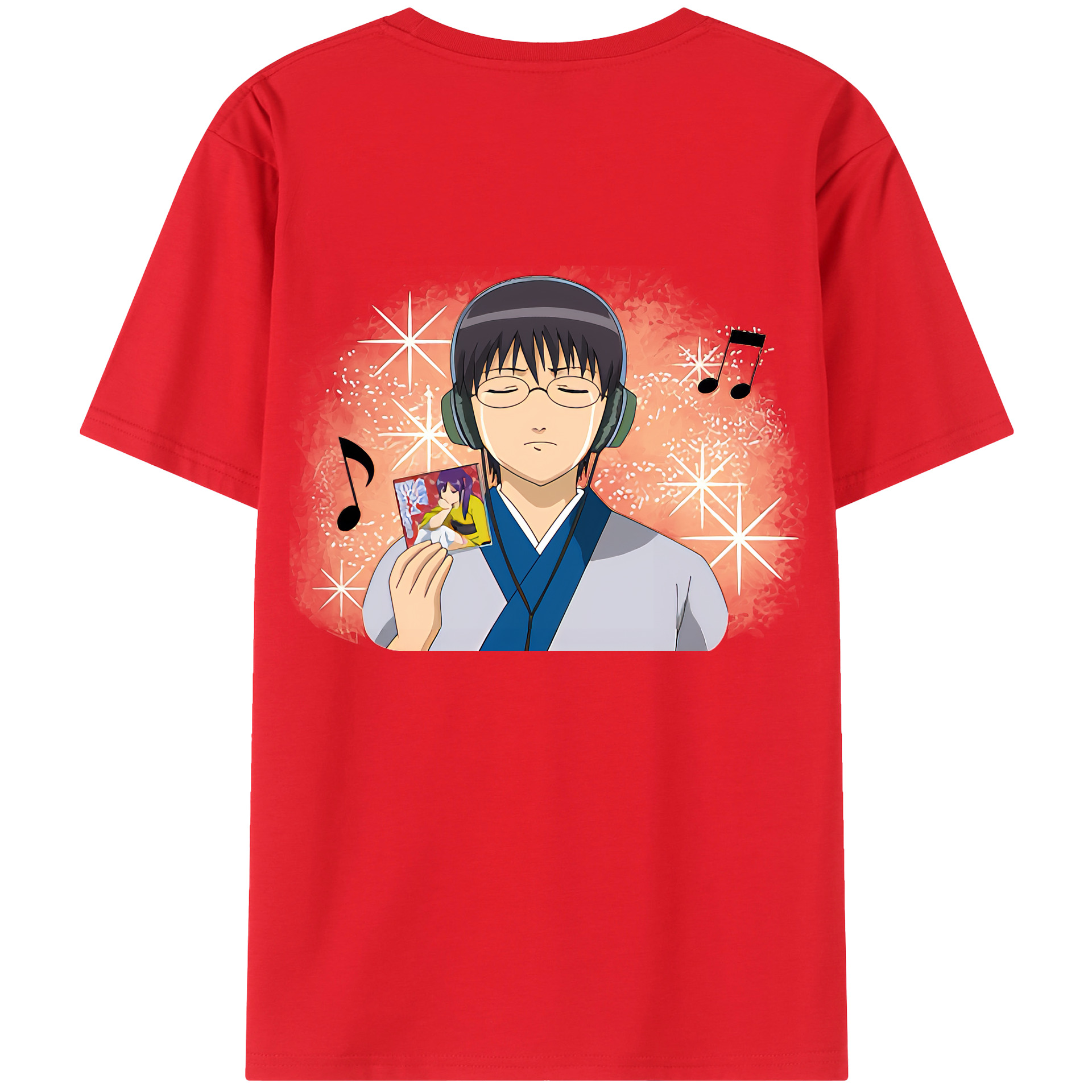 （画像用） ぎんたま 坂田銀時（さかたぎんとき） 神楽 志村新八（しむら しんぱち） GINTAMA Sakata Gintoki Kagura Shimura Shinpachi レディース半袖Tシャツ(バックプリント)