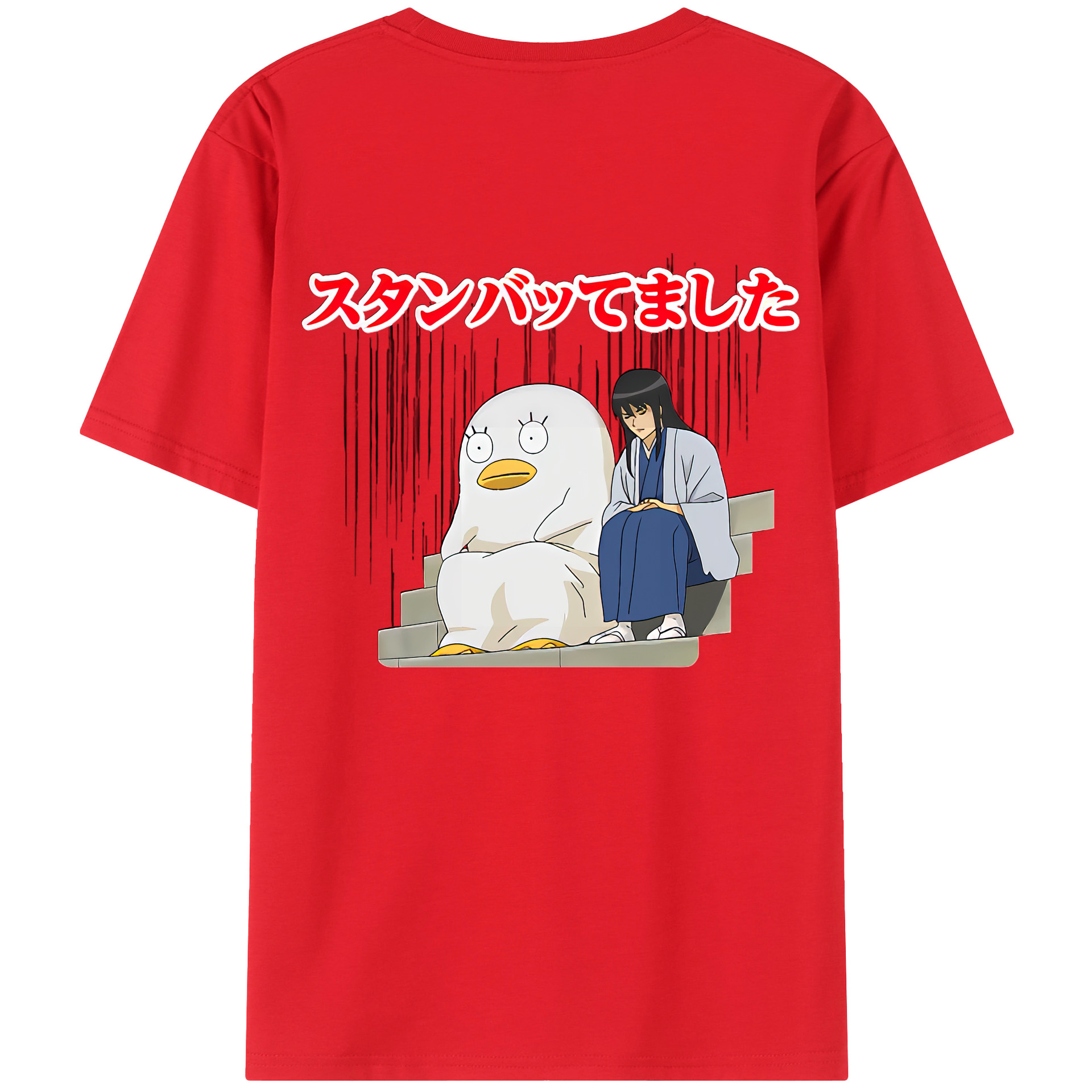 （画像用） ぎんたま 坂田銀時（さかたぎんとき） 神楽 志村新八（しむら しんぱち） GINTAMA Sakata Gintoki Kagura Shimura Shinpachi レディース半袖Tシャツ(バックプリント)