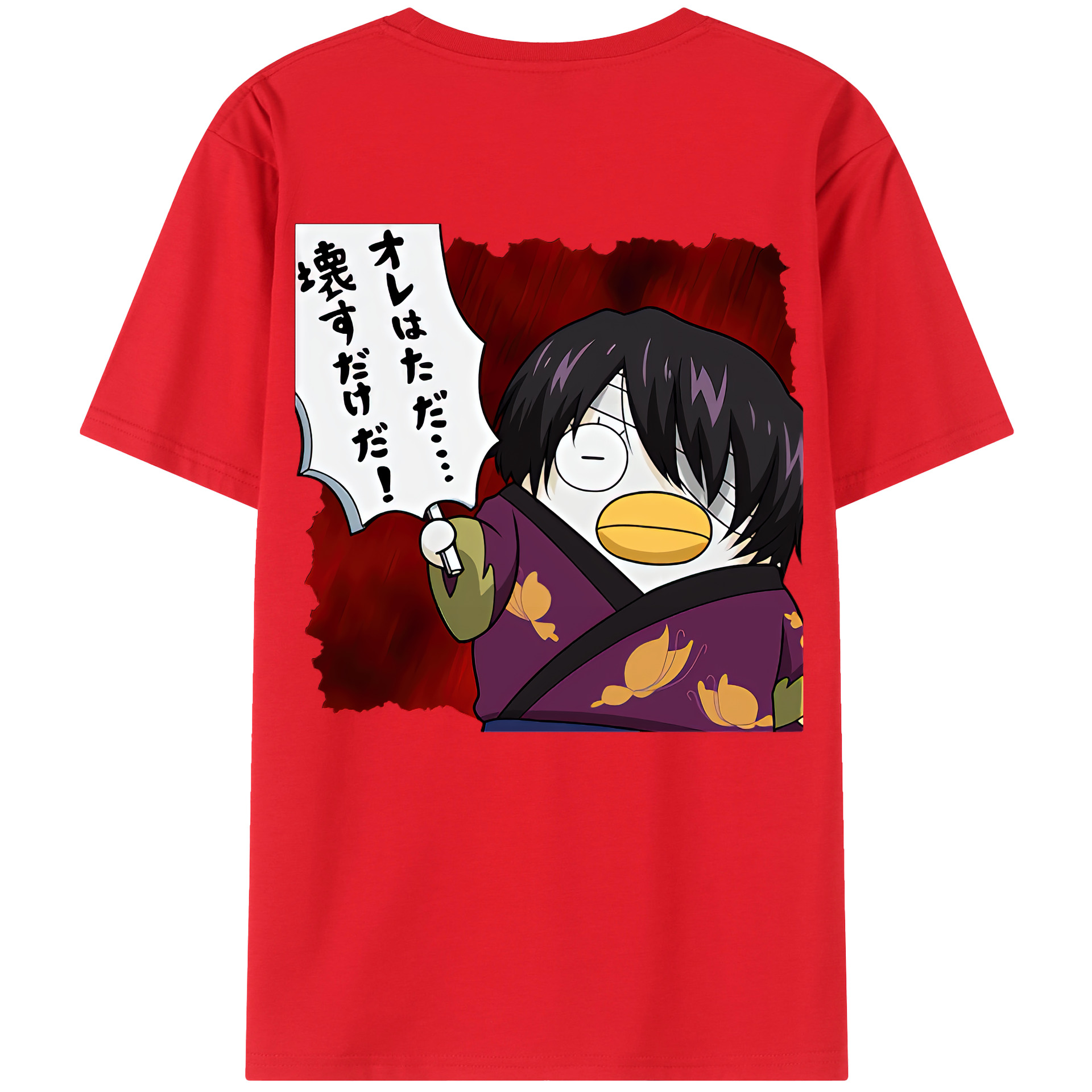 （画像用） ぎんたま 坂田銀時（さかたぎんとき） 神楽 志村新八（しむら しんぱち） GINTAMA Sakata Gintoki Kagura Shimura Shinpachi レディース半袖Tシャツ(バックプリント)
