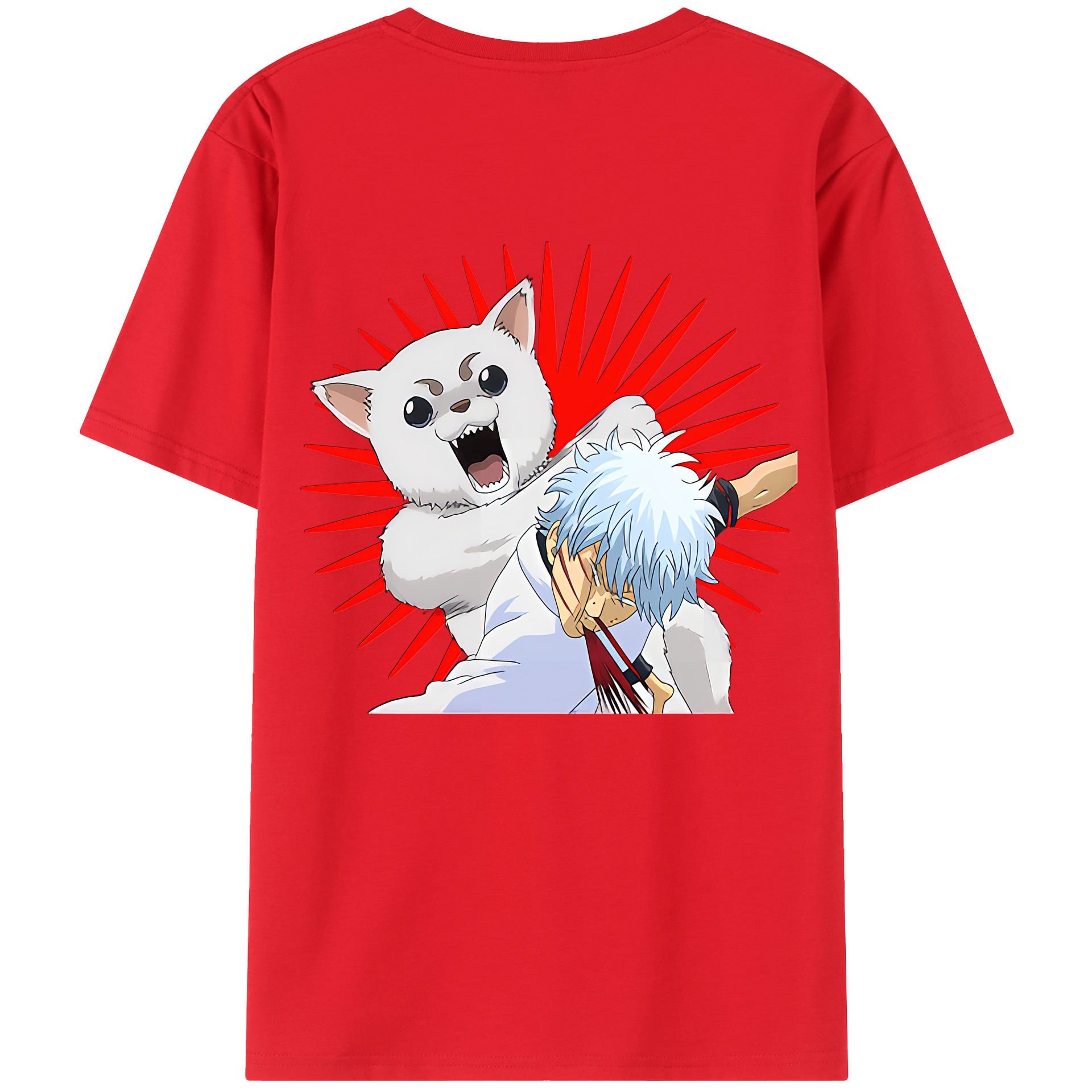 （画像用） ぎんたま 坂田銀時（さかたぎんとき） 神楽 志村新八（しむら しんぱち） GINTAMA Sakata Gintoki Kagura Shimura Shinpachi レディース半袖Tシャツ(バックプリント)