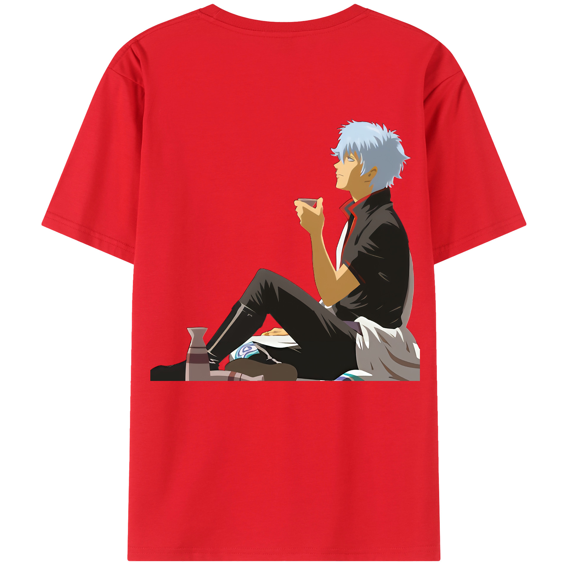 （画像用） ぎんたま 坂田銀時（さかたぎんとき） 神楽 志村新八（しむら しんぱち） GINTAMA Sakata Gintoki Kagura Shimura Shinpachi レディース半袖Tシャツ(バックプリント)