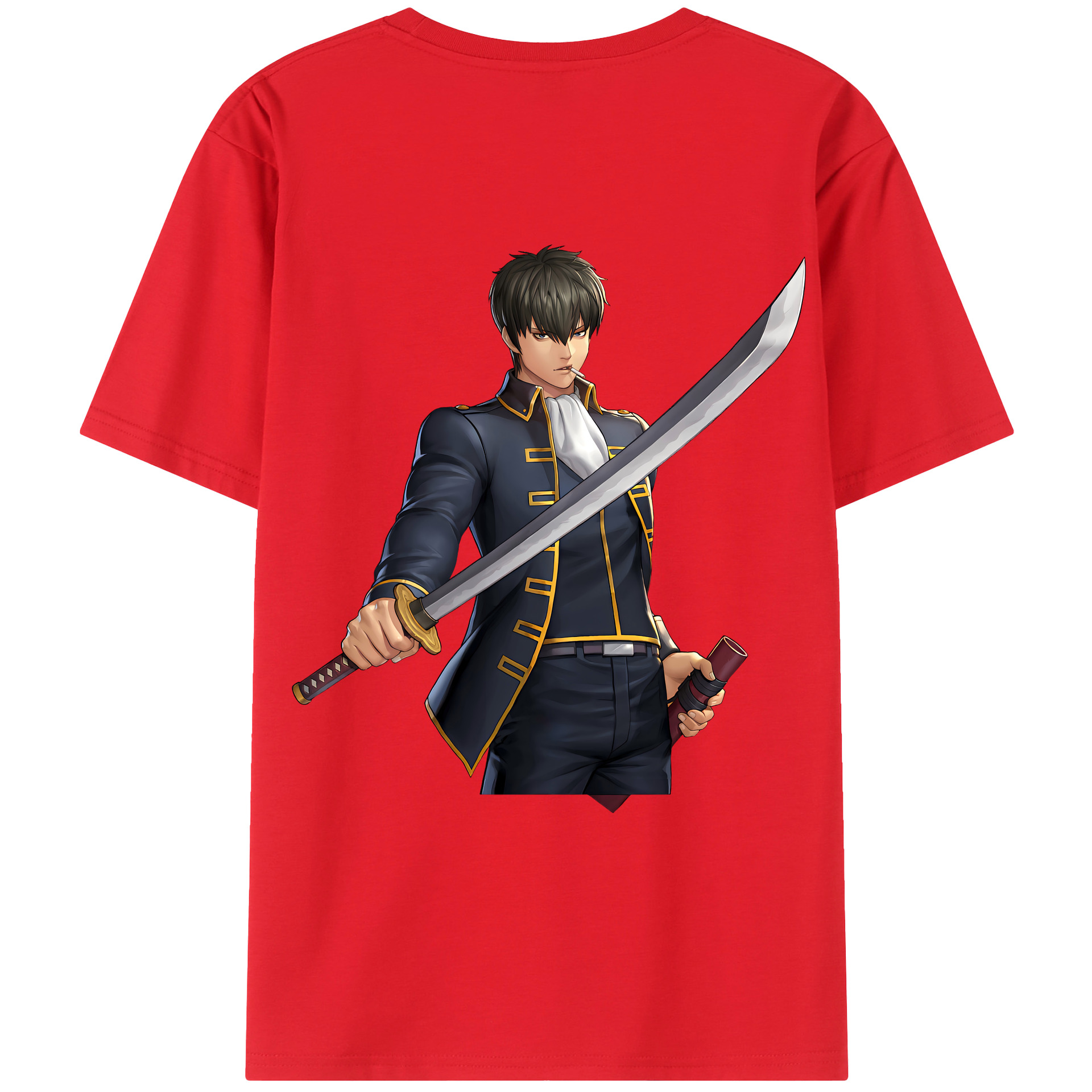 （画像用） ぎんたま 坂田銀時（さかたぎんとき） 神楽 志村新八（しむら しんぱち） GINTAMA Sakata Gintoki Kagura Shimura Shinpachi レディース半袖Tシャツ(バックプリント)