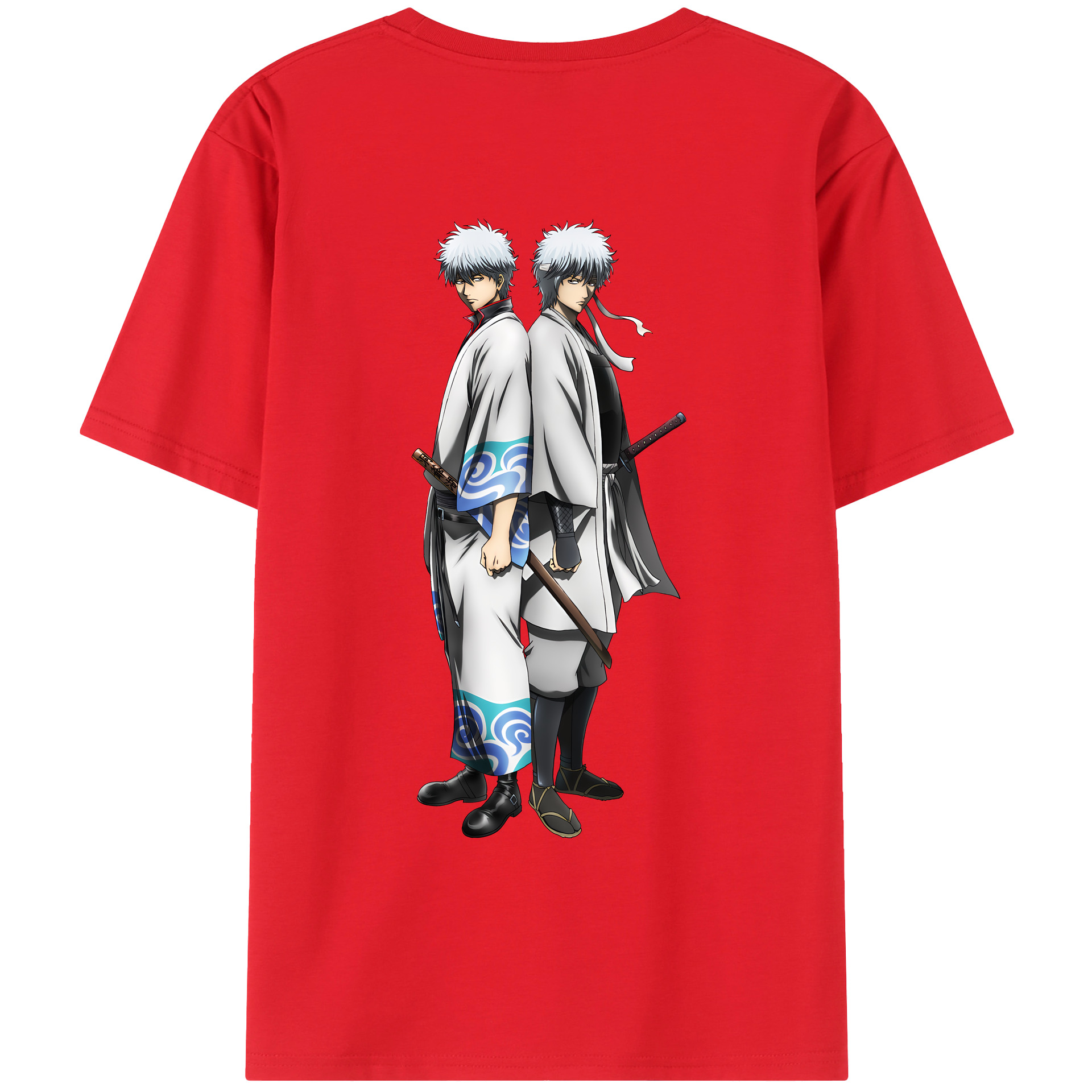 （画像用） ぎんたま 坂田銀時（さかたぎんとき） 神楽 志村新八（しむら しんぱち） GINTAMA Sakata Gintoki Kagura Shimura Shinpachi レディース半袖Tシャツ(バックプリント)