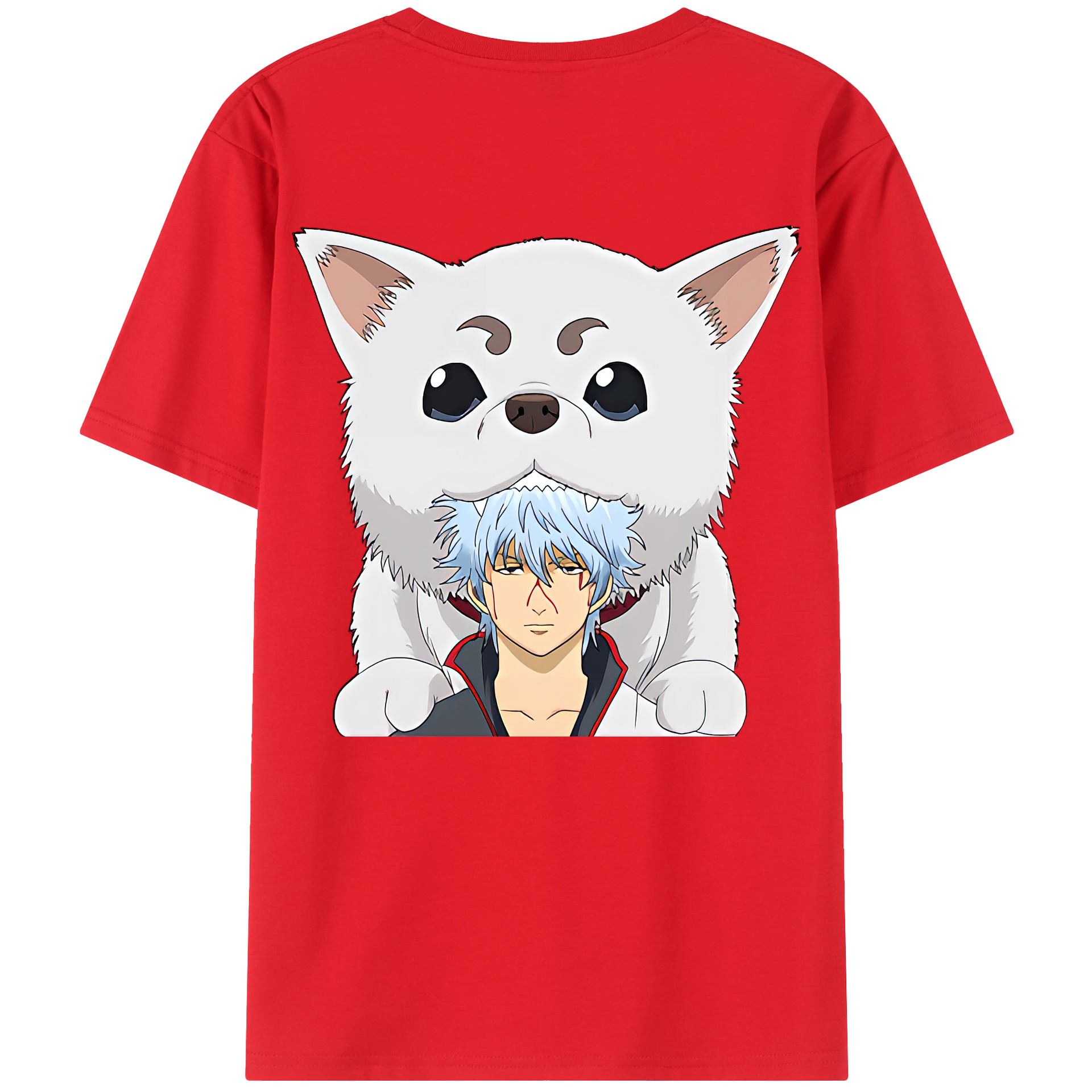 （画像用） ぎんたま 坂田銀時（さかたぎんとき） 神楽 志村新八（しむら しんぱち） GINTAMA Sakata Gintoki Kagura Shimura Shinpachi レディース半袖Tシャツ(バックプリント)