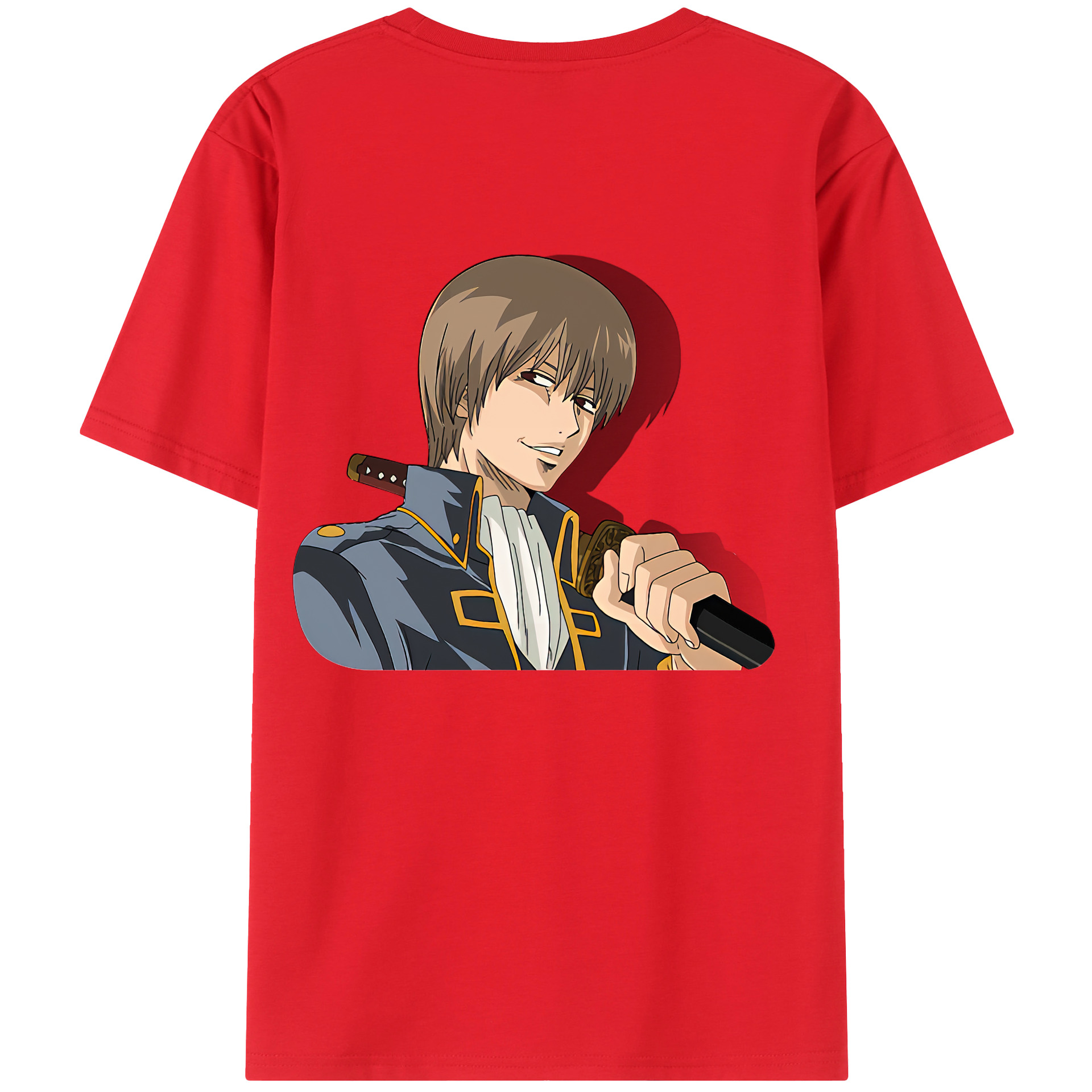（画像用） ぎんたま 坂田銀時（さかたぎんとき） 神楽 志村新八（しむら しんぱち） GINTAMA Sakata Gintoki Kagura Shimura Shinpachi レディース半袖Tシャツ(バックプリント)