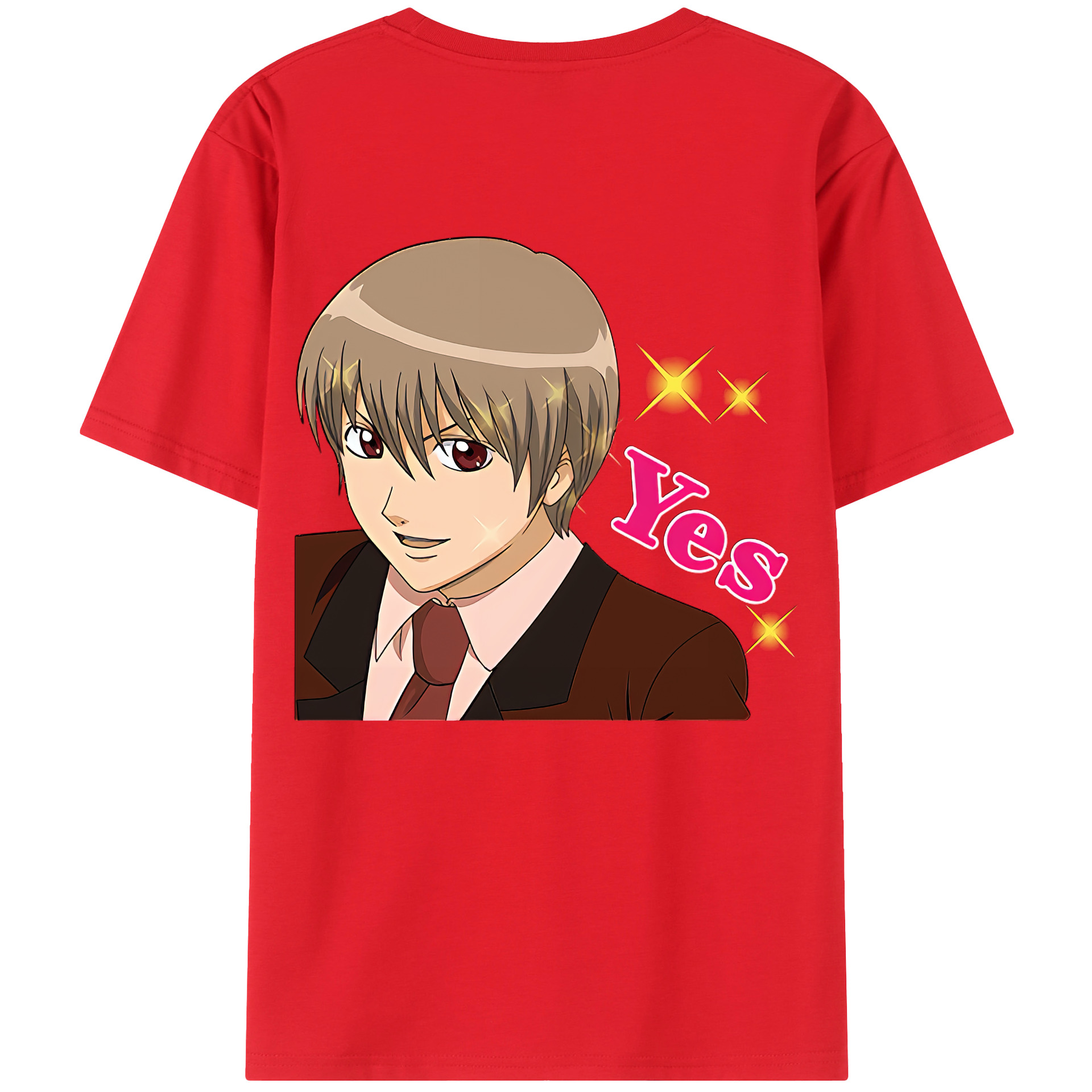 （画像用） ぎんたま 坂田銀時（さかたぎんとき） 神楽 志村新八（しむら しんぱち） GINTAMA Sakata Gintoki Kagura Shimura Shinpachi レディース半袖Tシャツ(バックプリント)