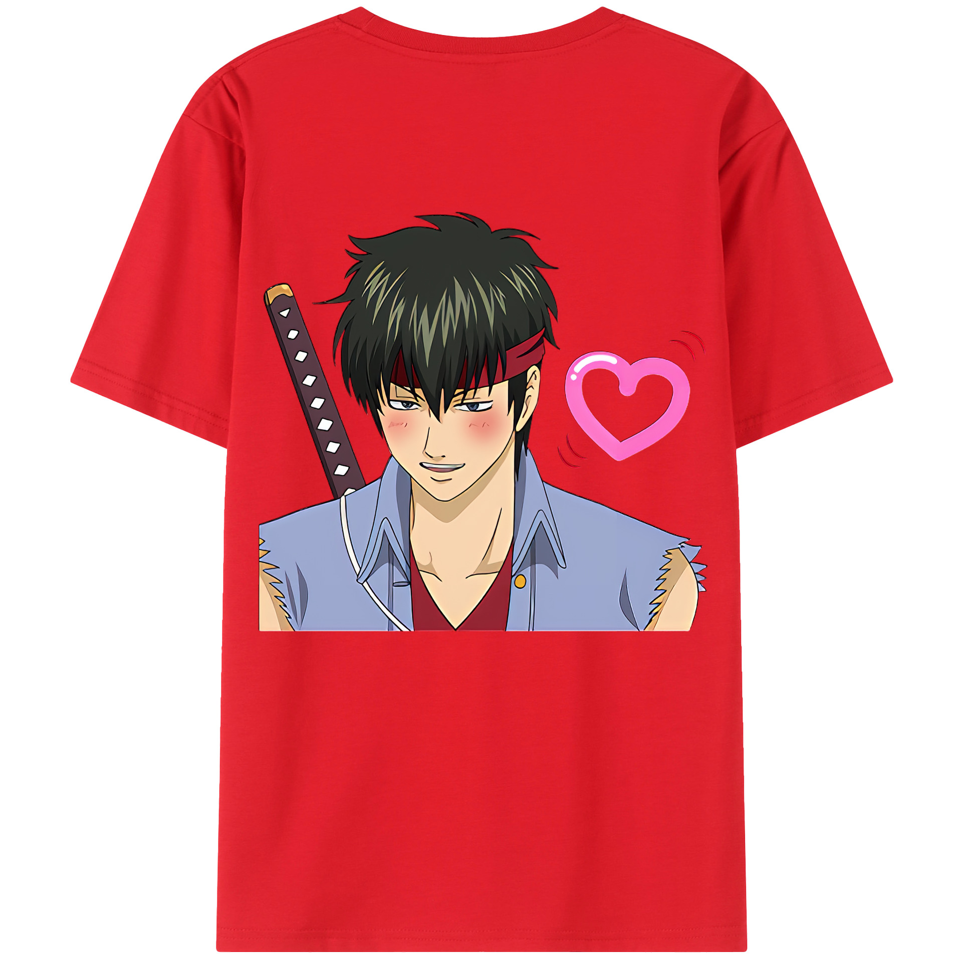 （画像用） ぎんたま 坂田銀時（さかたぎんとき） 神楽 志村新八（しむら しんぱち） GINTAMA Sakata Gintoki Kagura Shimura Shinpachi レディース半袖Tシャツ(バックプリント)
