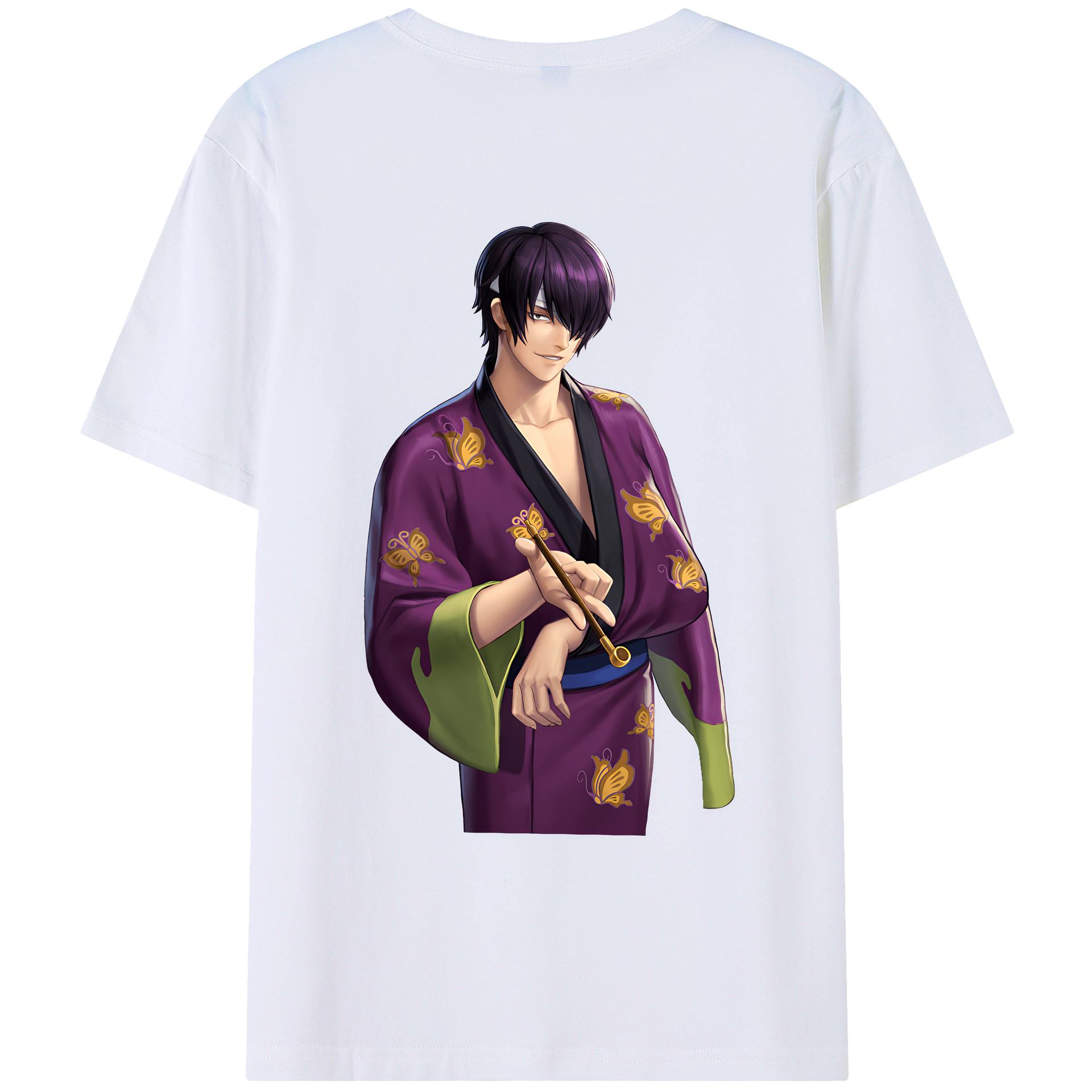 （画像用） ぎんたま 坂田銀時（さかたぎんとき） 神楽 志村新八（しむら しんぱち） GINTAMA Sakata Gintoki Kagura Shimura Shinpachi レディース半袖Tシャツ(バックプリント)