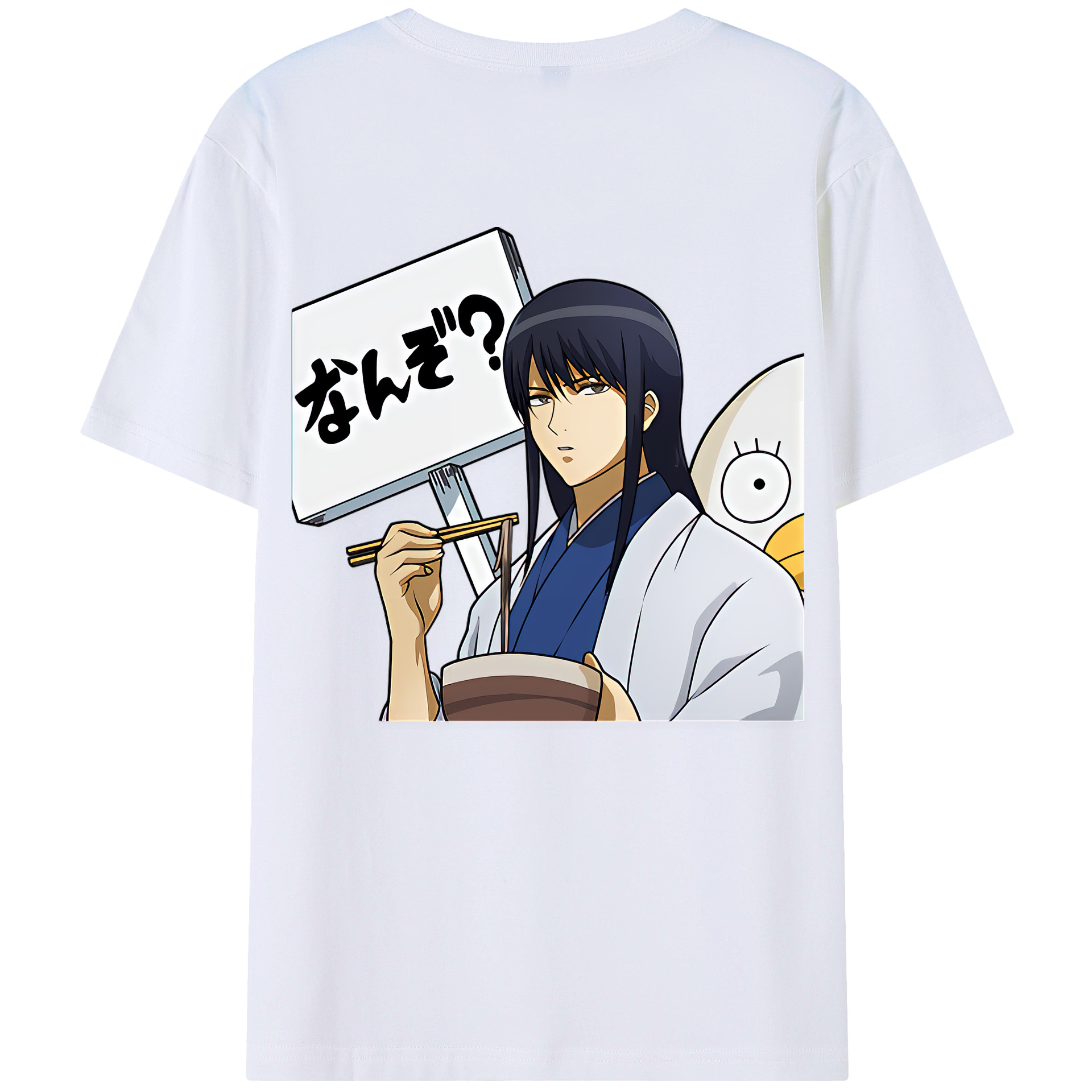 （画像用） ぎんたま 坂田銀時（さかたぎんとき） 神楽 志村新八（しむら しんぱち） GINTAMA Sakata Gintoki Kagura Shimura Shinpachi レディース半袖Tシャツ(バックプリント)