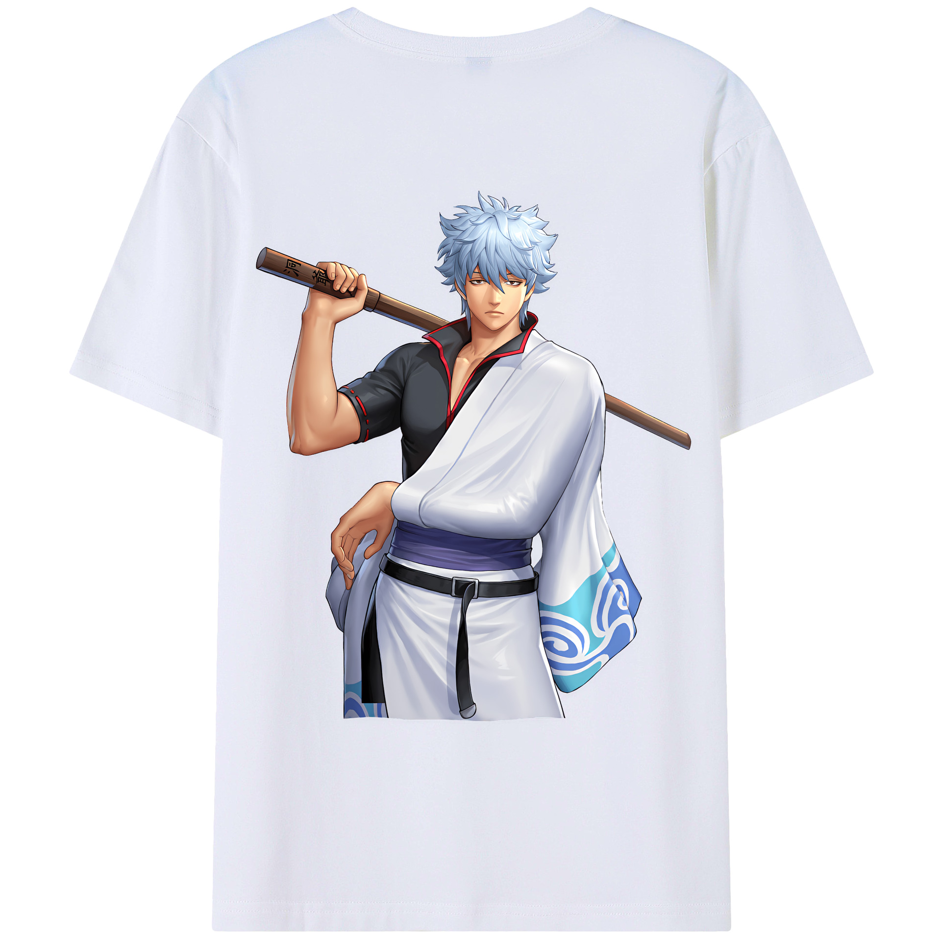 （画像用） ぎんたま 坂田銀時（さかたぎんとき） 神楽 志村新八（しむら しんぱち） GINTAMA Sakata Gintoki Kagura Shimura Shinpachi レディース半袖Tシャツ(バックプリント)