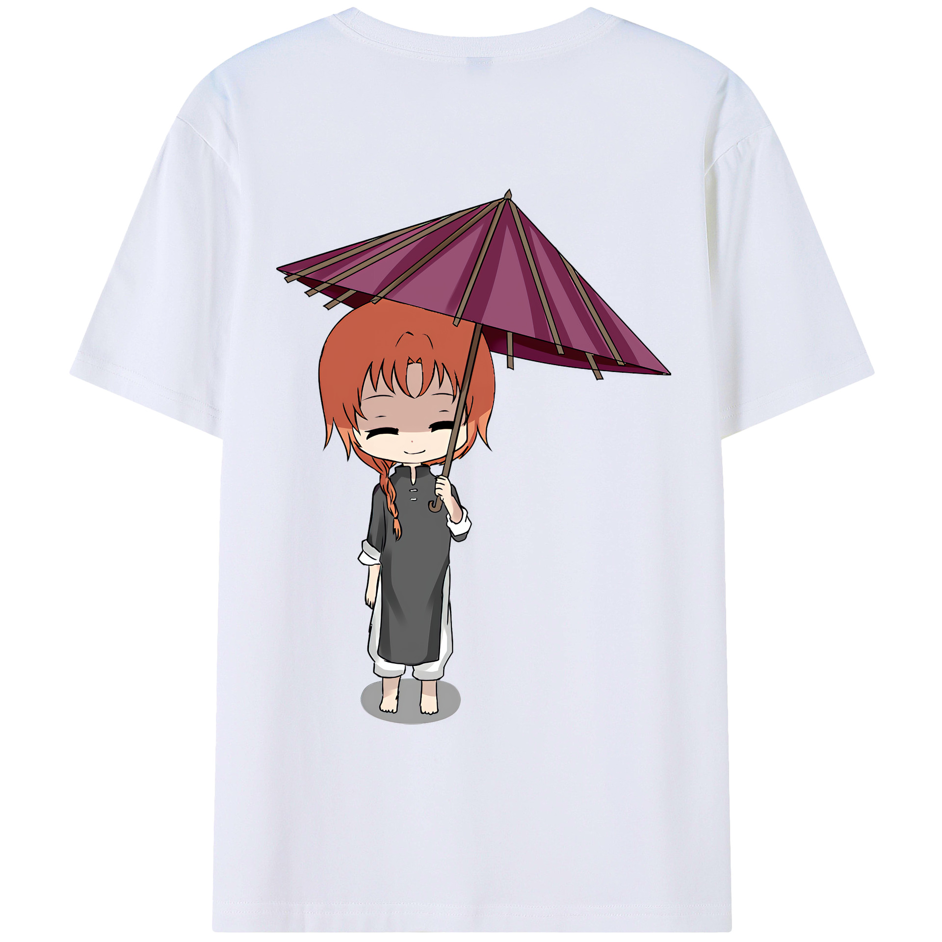 （画像用） ぎんたま 坂田銀時（さかたぎんとき） 神楽 志村新八（しむら しんぱち） GINTAMA Sakata Gintoki Kagura Shimura Shinpachi レディース半袖Tシャツ(バックプリント)