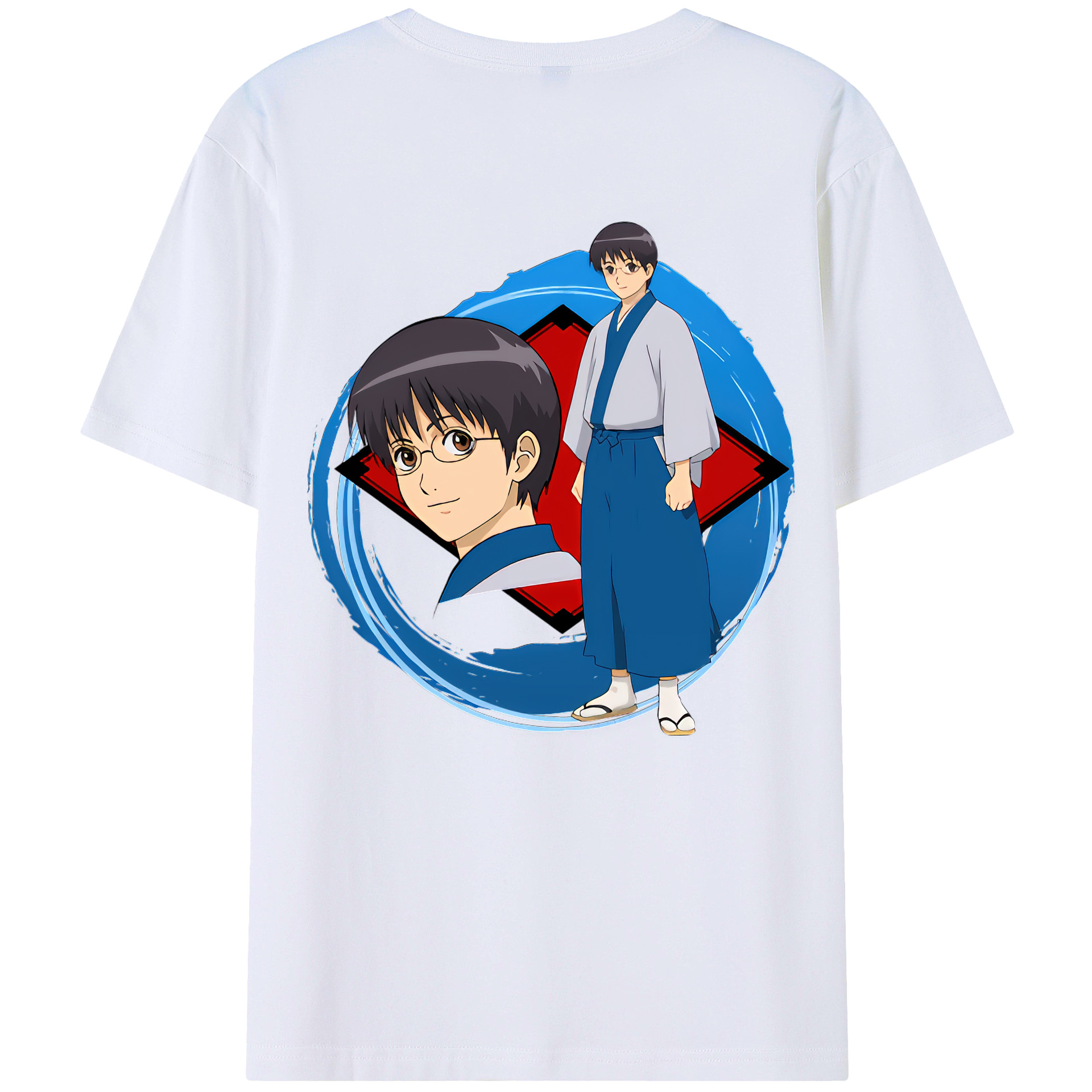 （画像用） ぎんたま 坂田銀時（さかたぎんとき） 神楽 志村新八（しむら しんぱち） GINTAMA Sakata Gintoki Kagura Shimura Shinpachi レディース半袖Tシャツ(バックプリント)