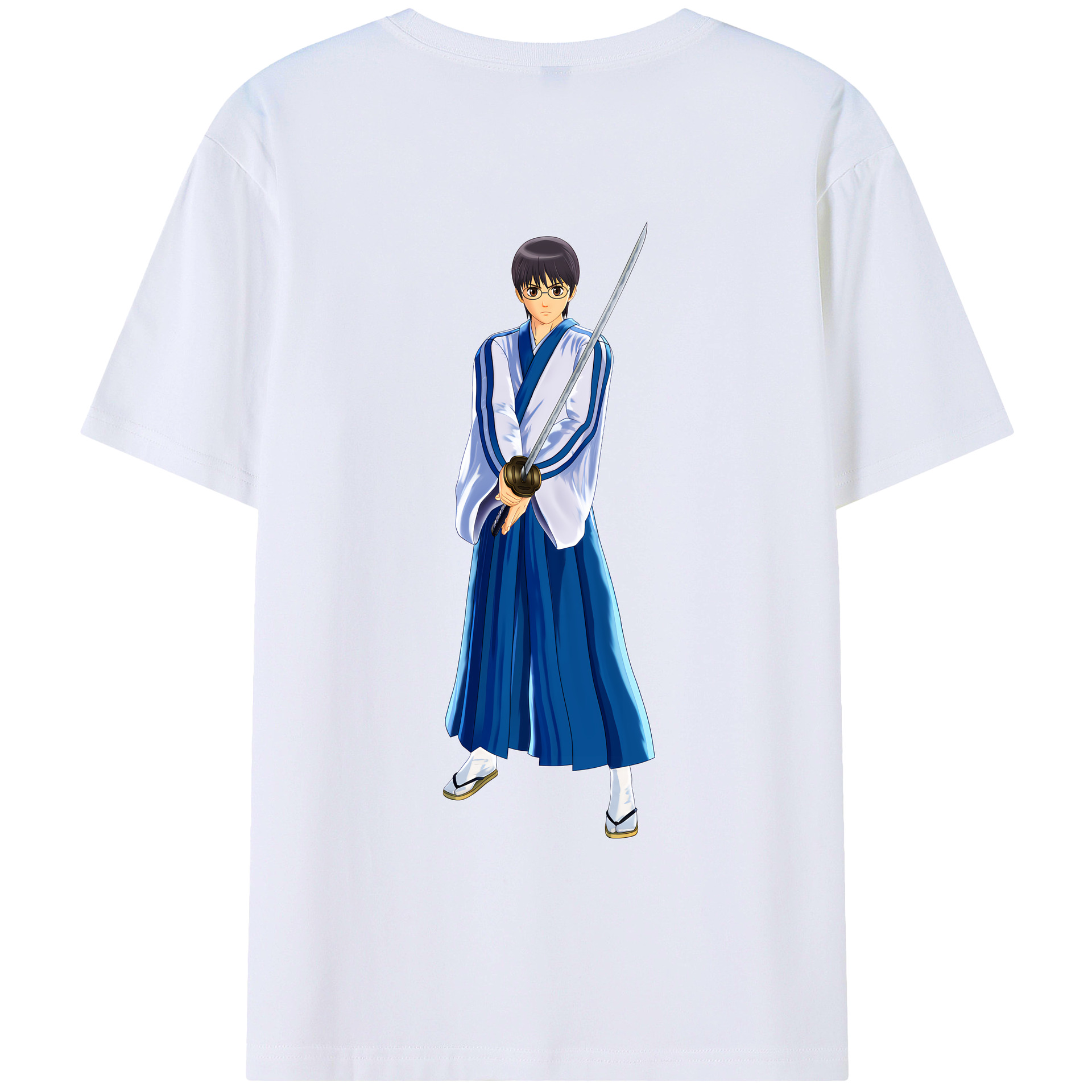 （画像用） ぎんたま 坂田銀時（さかたぎんとき） 神楽 志村新八（しむら しんぱち） GINTAMA Sakata Gintoki Kagura Shimura Shinpachi レディース半袖Tシャツ(バックプリント)