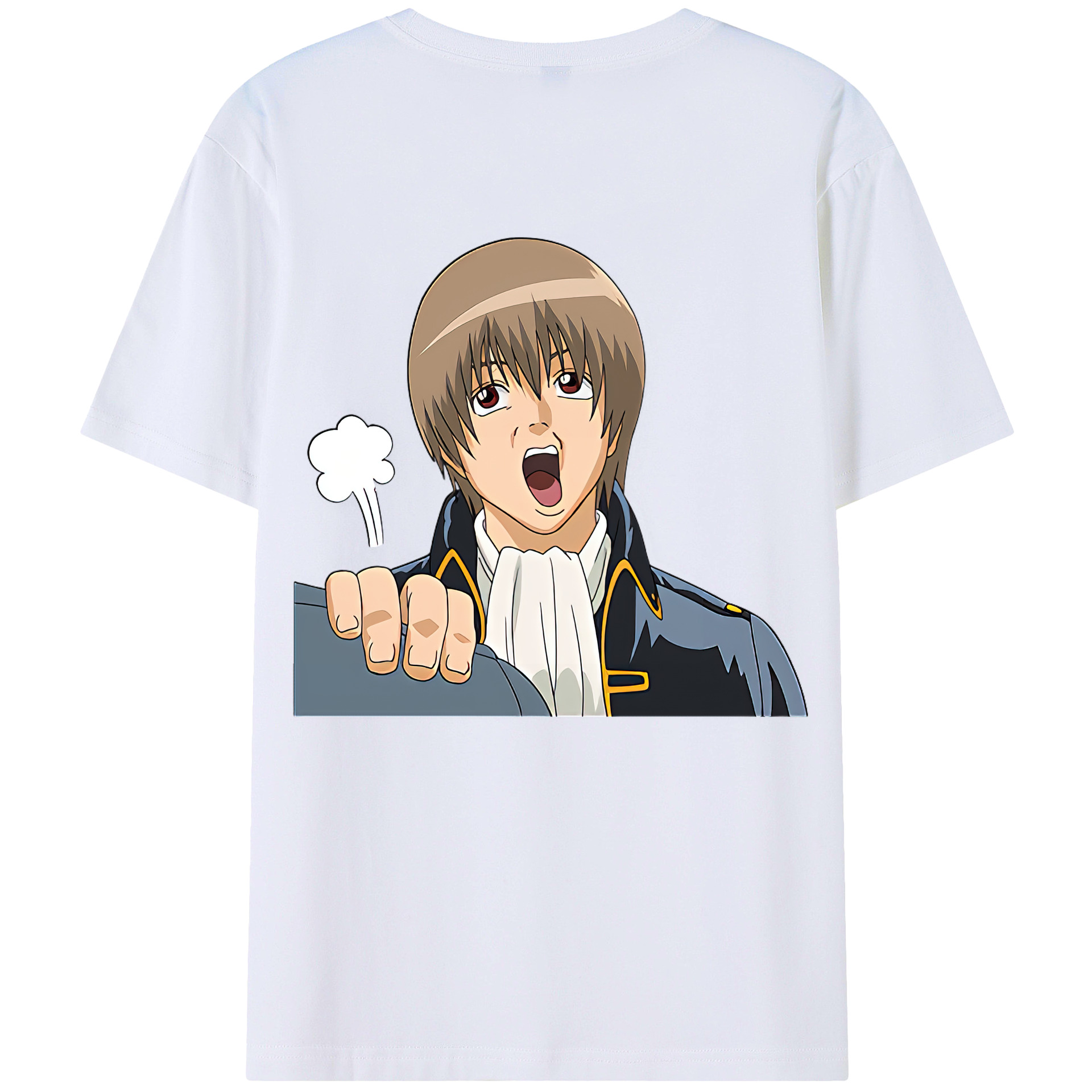 （画像用） ぎんたま 坂田銀時（さかたぎんとき） 神楽 志村新八（しむら しんぱち） GINTAMA Sakata Gintoki Kagura Shimura Shinpachi レディース半袖Tシャツ(バックプリント)