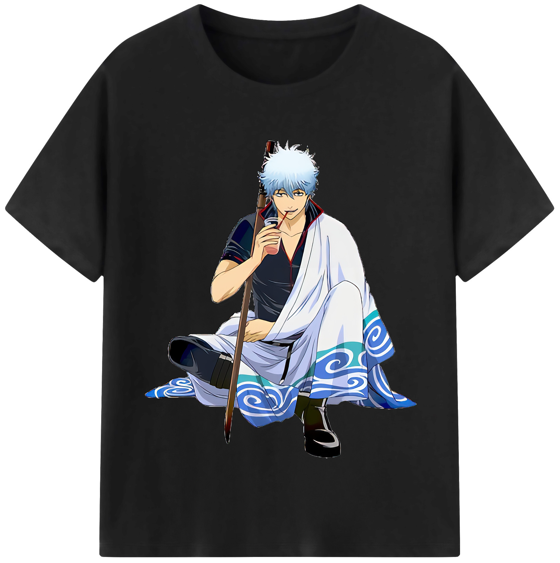 （画像用） ぎんたま 坂田銀時（さかたぎんとき） 神楽 志村新八（しむら しんぱち） GINTAMA Sakata Gintoki Kagura Shimura Shinpachi レディースカジュアルプリントTシャツ（綿100％）
