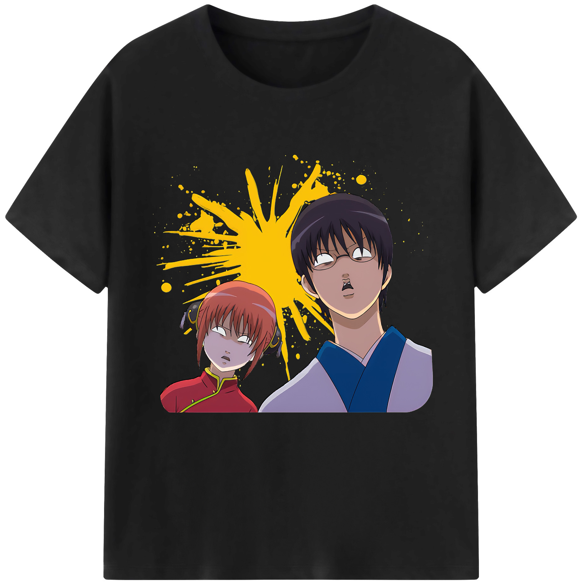 （画像用） ぎんたま 坂田銀時（さかたぎんとき） 神楽 志村新八（しむら しんぱち） GINTAMA Sakata Gintoki Kagura Shimura Shinpachi レディースカジュアルプリントTシャツ（綿100％）
