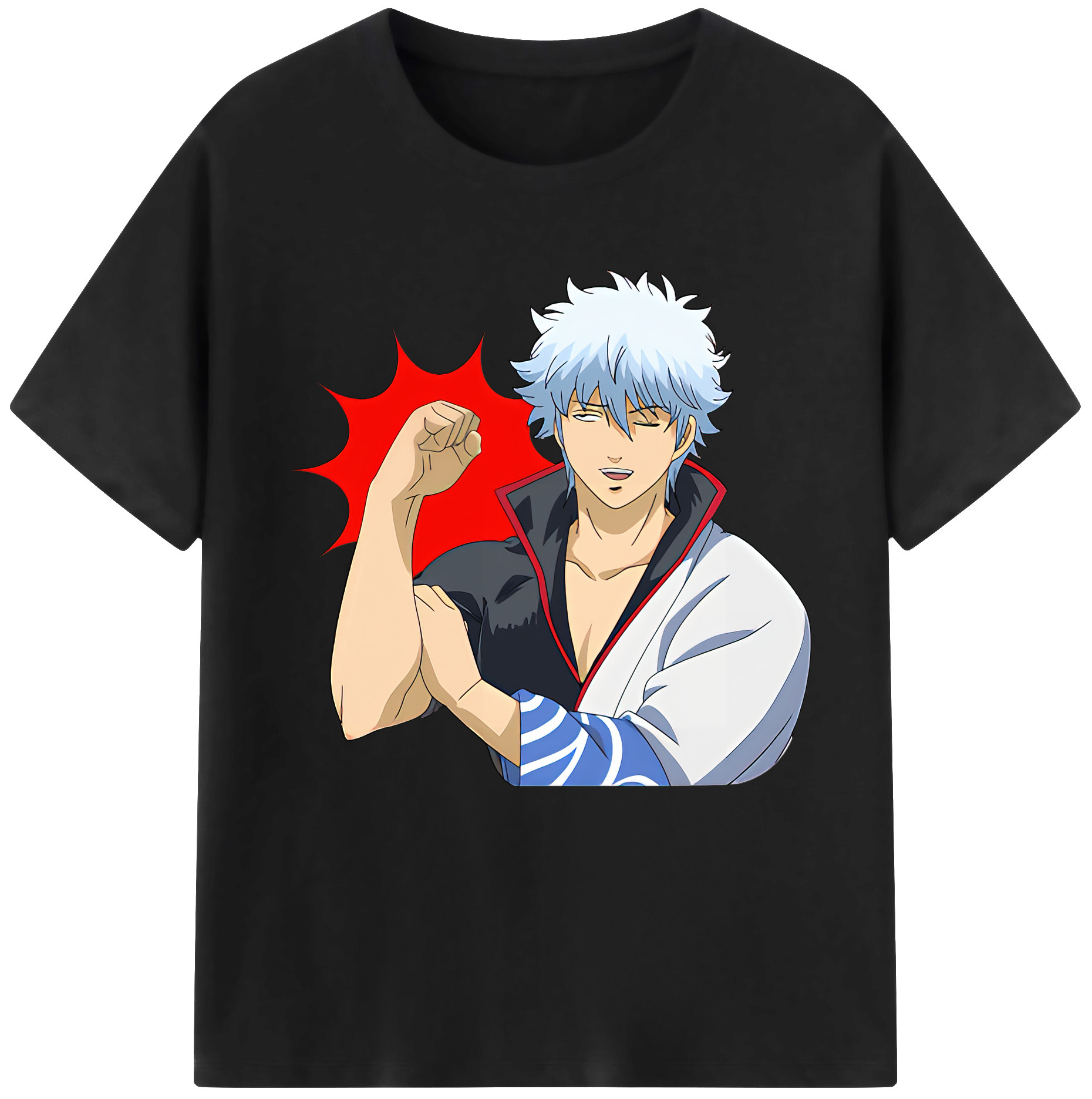 （画像用） ぎんたま 坂田銀時（さかたぎんとき） 神楽 志村新八（しむら しんぱち） GINTAMA Sakata Gintoki Kagura Shimura Shinpachi レディースカジュアルプリントTシャツ（綿100％）