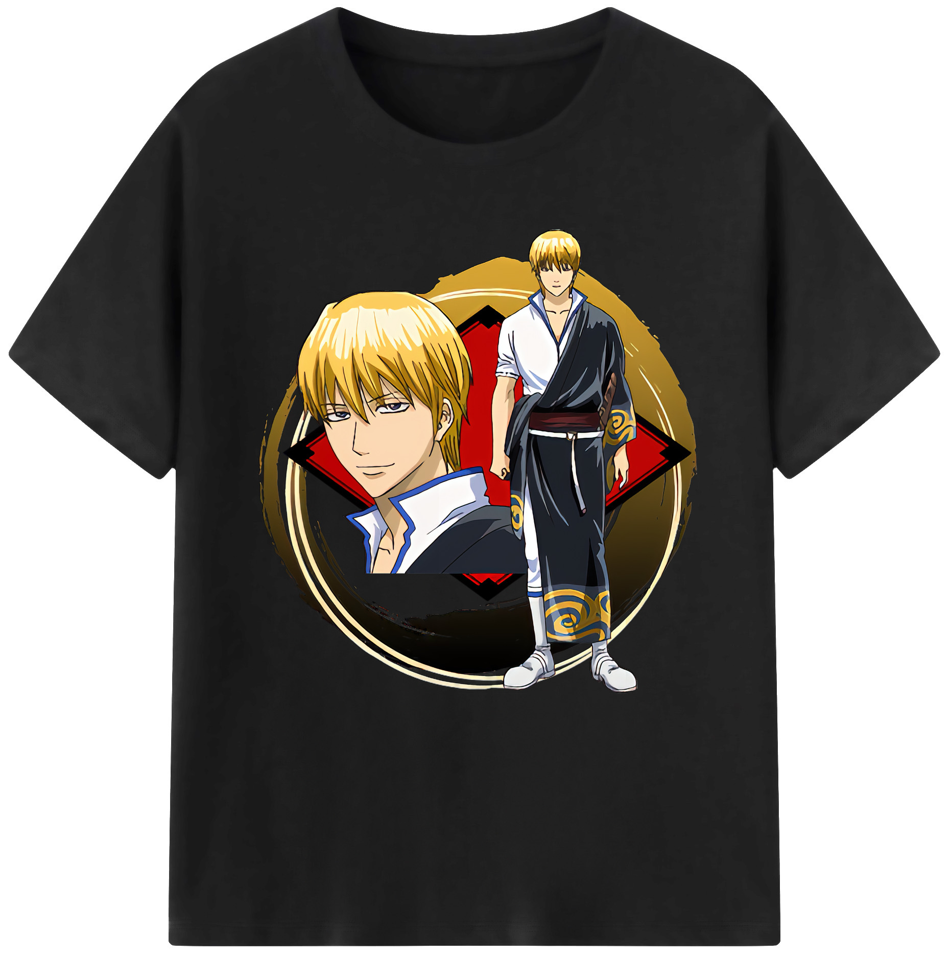 （画像用） ぎんたま 坂田銀時（さかたぎんとき） 神楽 志村新八（しむら しんぱち） GINTAMA Sakata Gintoki Kagura Shimura Shinpachi レディースカジュアルプリントTシャツ（綿100％）