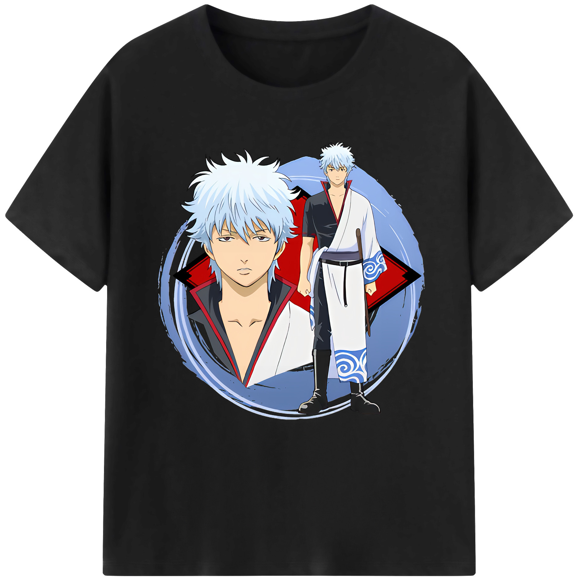 （画像用） ぎんたま 坂田銀時（さかたぎんとき） 神楽 志村新八（しむら しんぱち） GINTAMA Sakata Gintoki Kagura Shimura Shinpachi レディースカジュアルプリントTシャツ（綿100％）
