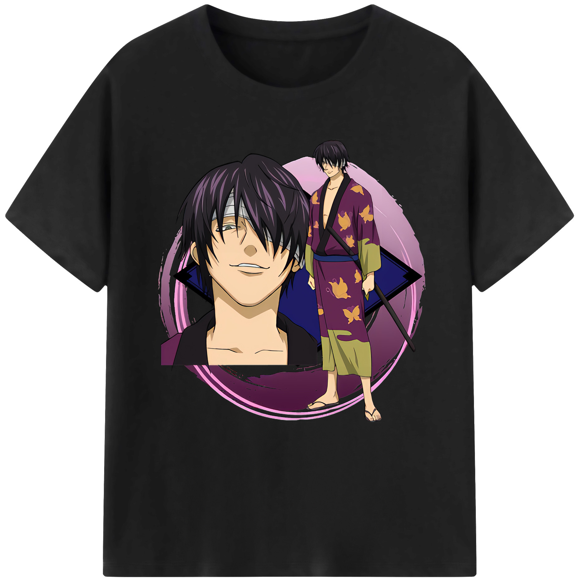 （画像用） ぎんたま 坂田銀時（さかたぎんとき） 神楽 志村新八（しむら しんぱち） GINTAMA Sakata Gintoki Kagura Shimura Shinpachi レディースカジュアルプリントTシャツ（綿100％）