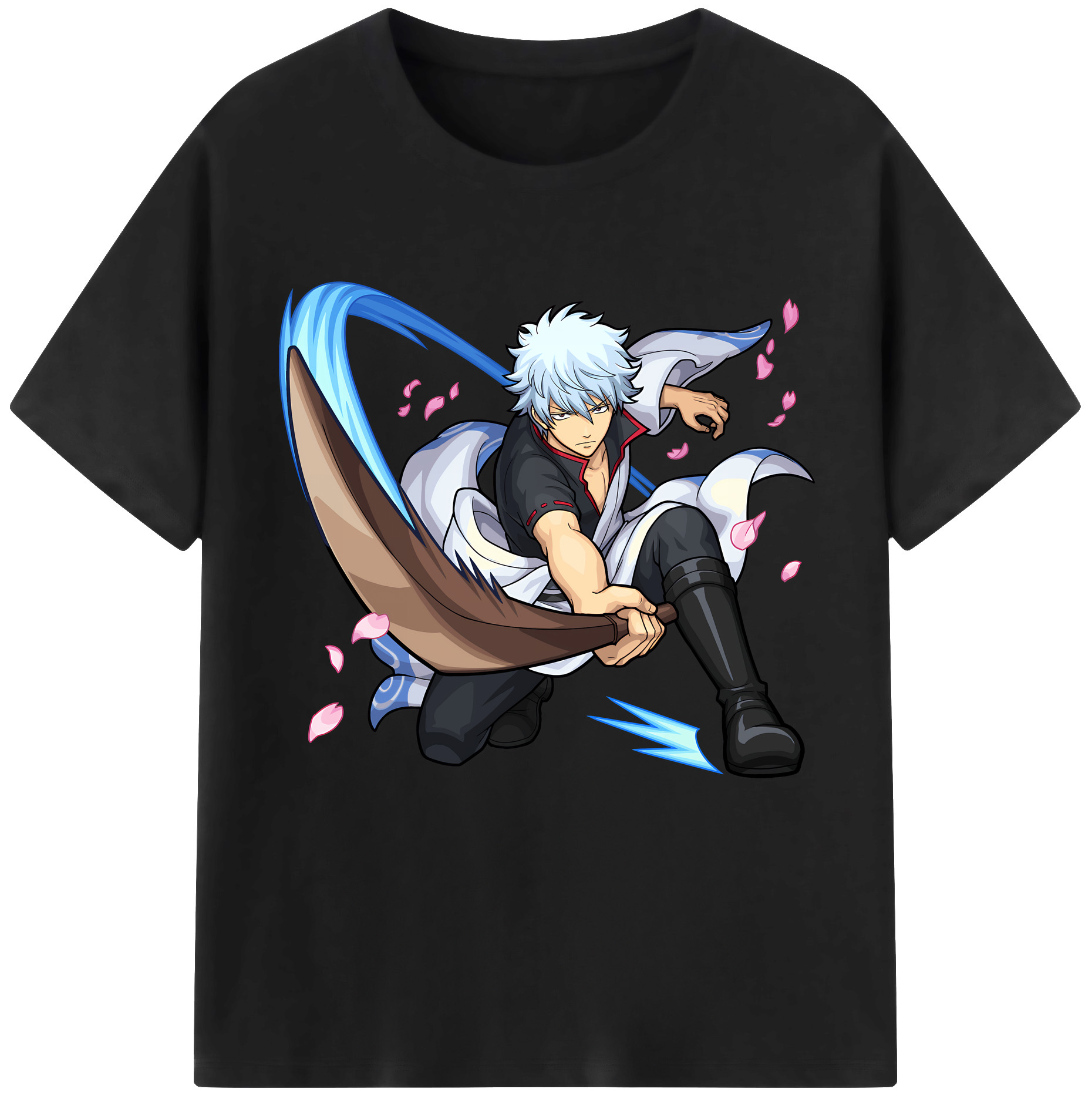 （画像用） ぎんたま 坂田銀時（さかたぎんとき） 神楽 志村新八（しむら しんぱち） GINTAMA Sakata Gintoki Kagura Shimura Shinpachi レディースカジュアルプリントTシャツ（綿100％）