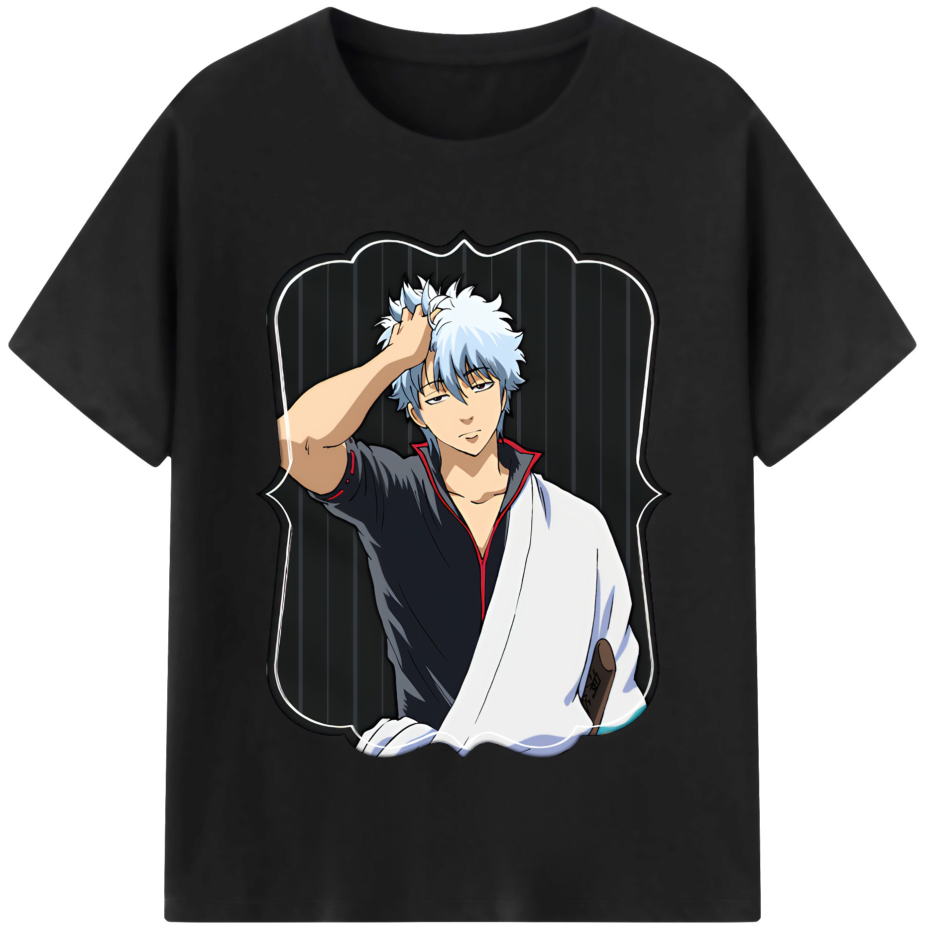 （画像用） ぎんたま 坂田銀時（さかたぎんとき） 神楽 志村新八（しむら しんぱち） GINTAMA Sakata Gintoki Kagura Shimura Shinpachi レディースカジュアルプリントTシャツ（綿100％）