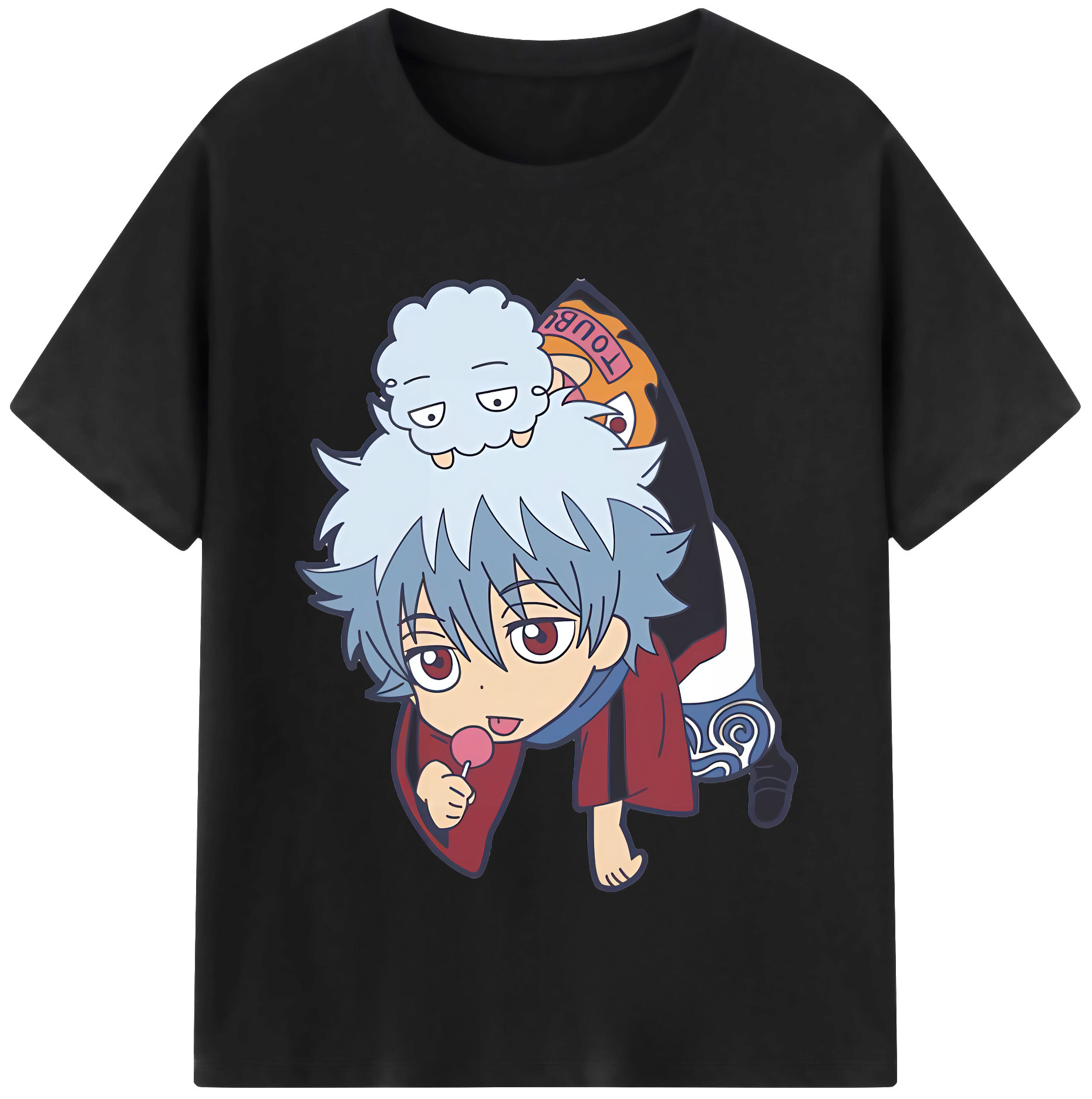 （画像用） ぎんたま 坂田銀時（さかたぎんとき） 神楽 志村新八（しむら しんぱち） GINTAMA Sakata Gintoki Kagura Shimura Shinpachi レディースカジュアルプリントTシャツ（綿100％）