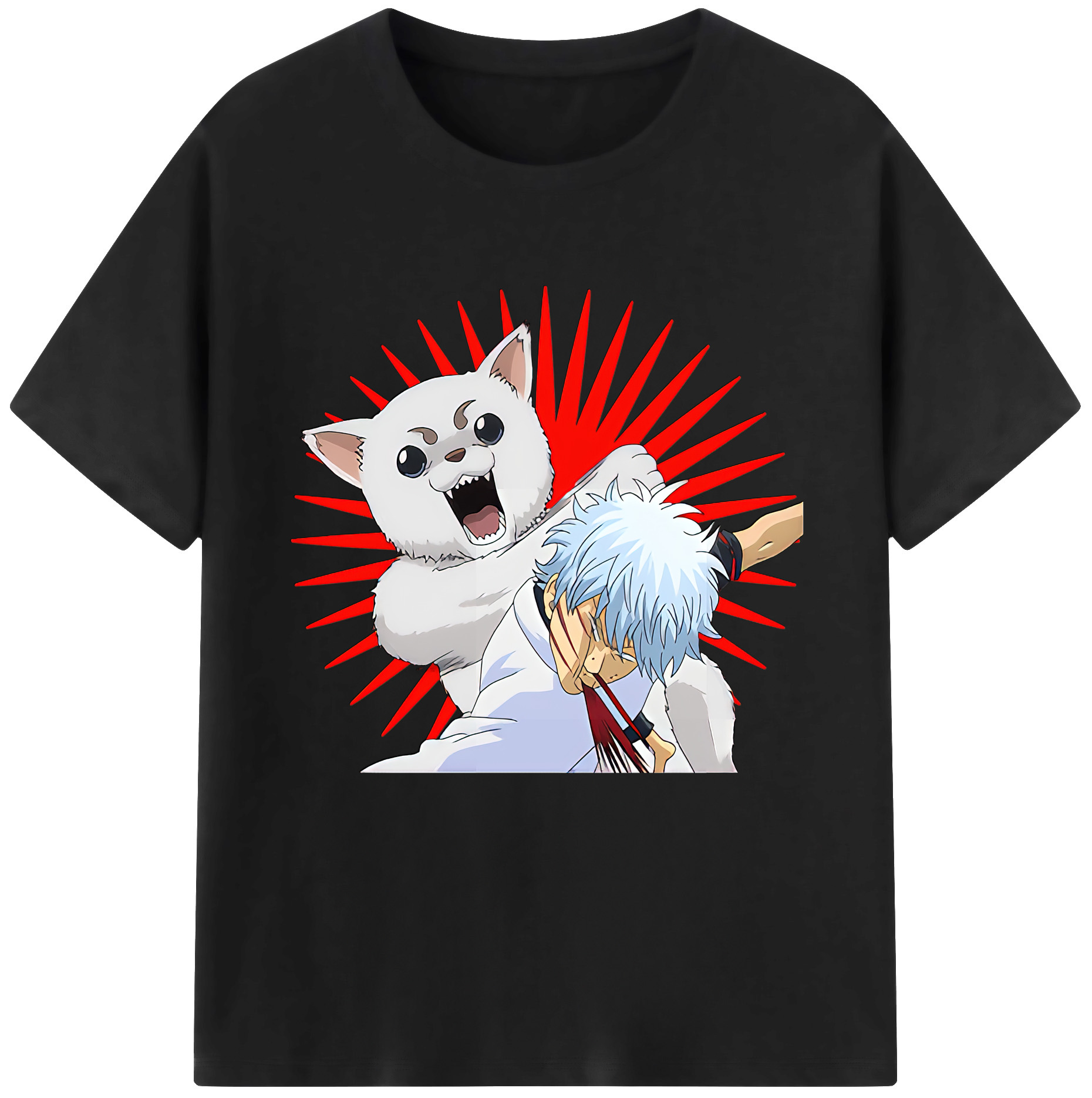 （画像用） ぎんたま 坂田銀時（さかたぎんとき） 神楽 志村新八（しむら しんぱち） GINTAMA Sakata Gintoki Kagura Shimura Shinpachi レディースカジュアルプリントTシャツ（綿100％）