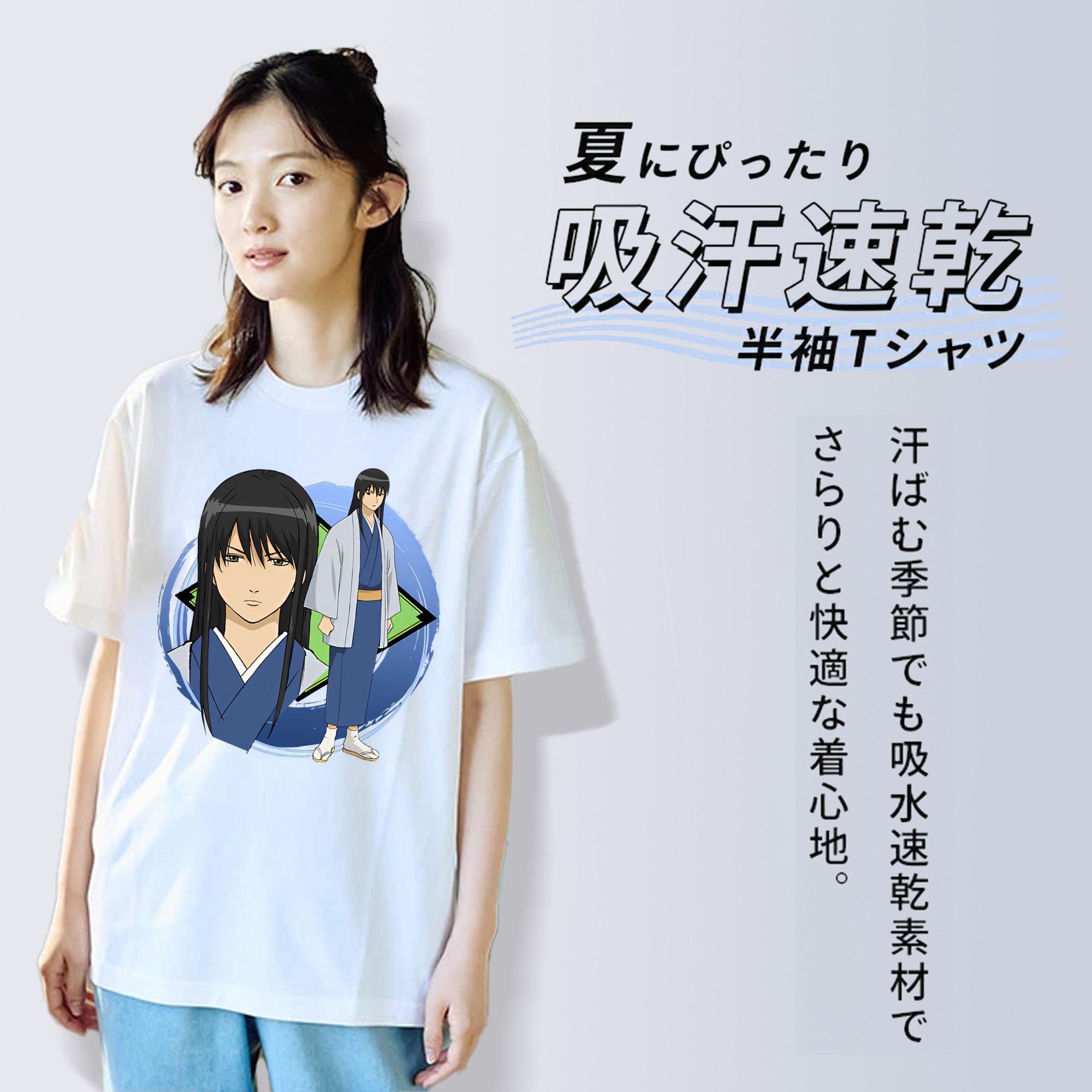ぎんたま 坂田銀時（さかたぎんとき） 神楽 志村新八（しむら しんぱち） GINTAMA Sakata Gintoki Kagura Shimura Shinpachi レディースカジュアルプリントTシャツ（綿100％）