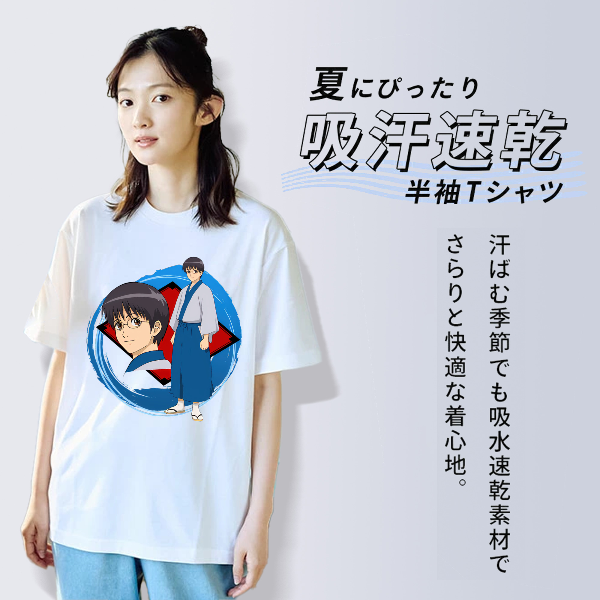 ぎんたま 坂田銀時（さかたぎんとき） 神楽 志村新八（しむら しんぱち） GINTAMA Sakata Gintoki Kagura Shimura Shinpachi レディースカジュアルプリントTシャツ（綿100％）