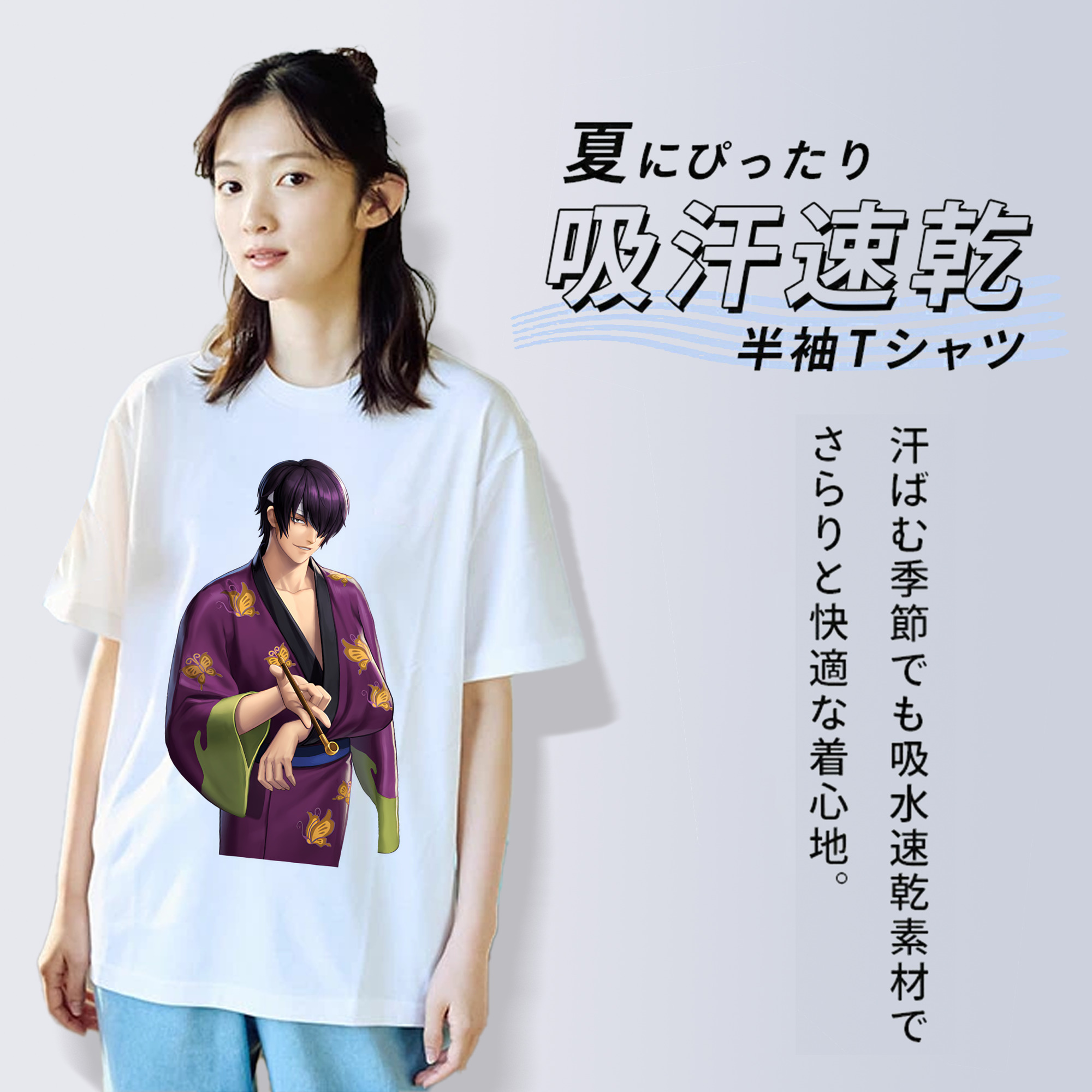 ぎんたま 坂田銀時（さかたぎんとき） 神楽 志村新八（しむら しんぱち） GINTAMA Sakata Gintoki Kagura Shimura Shinpachi レディースカジュアルプリントTシャツ（綿100％）