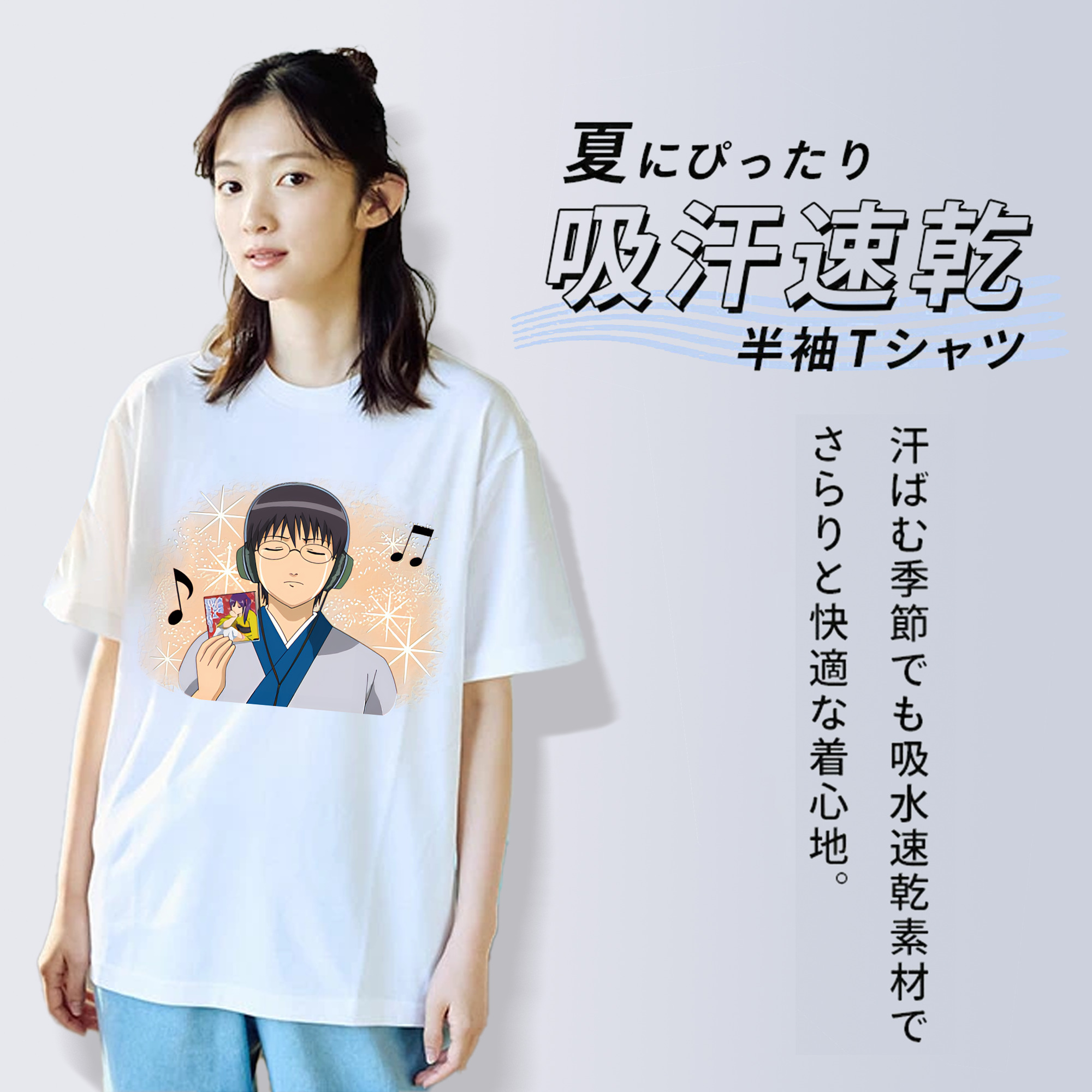 ぎんたま 坂田銀時（さかたぎんとき） 神楽 志村新八（しむら しんぱち） GINTAMA Sakata Gintoki Kagura Shimura Shinpachi レディースカジュアルプリントTシャツ（綿100％）