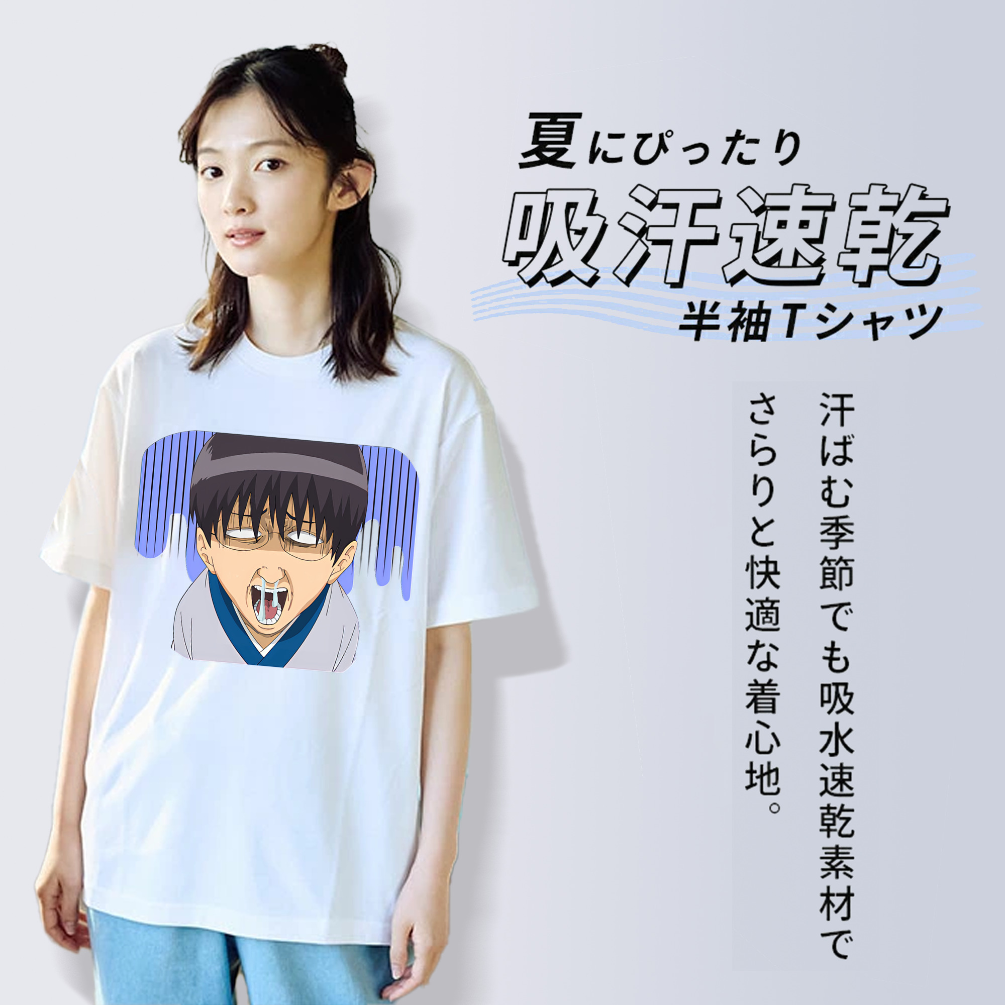 ぎんたま 坂田銀時（さかたぎんとき） 神楽 志村新八（しむら しんぱち） GINTAMA Sakata Gintoki Kagura Shimura Shinpachi レディースカジュアルプリントTシャツ（綿100％）