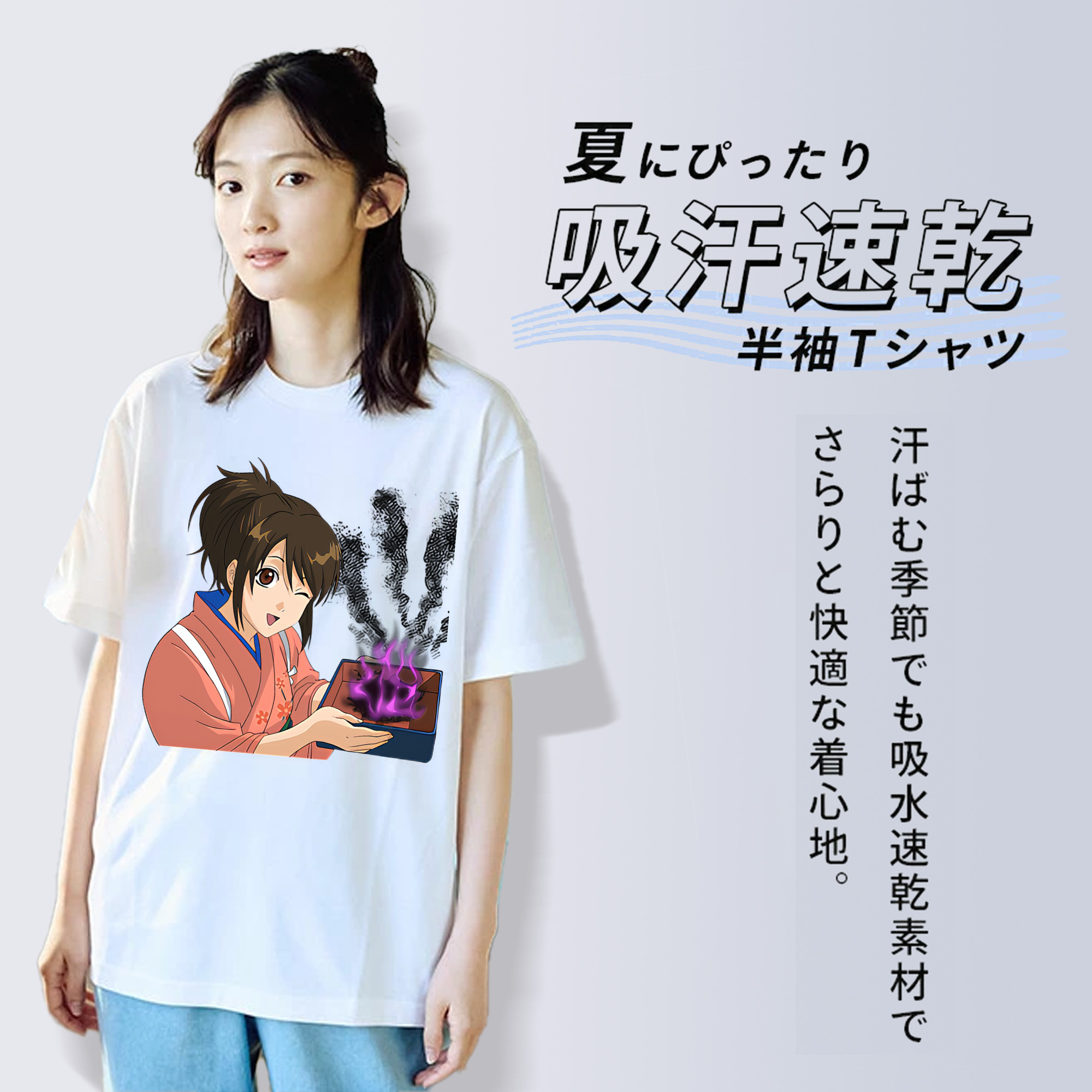 ぎんたま 坂田銀時（さかたぎんとき） 神楽 志村新八（しむら しんぱち） GINTAMA Sakata Gintoki Kagura Shimura Shinpachi レディースカジュアルプリントTシャツ（綿100％）