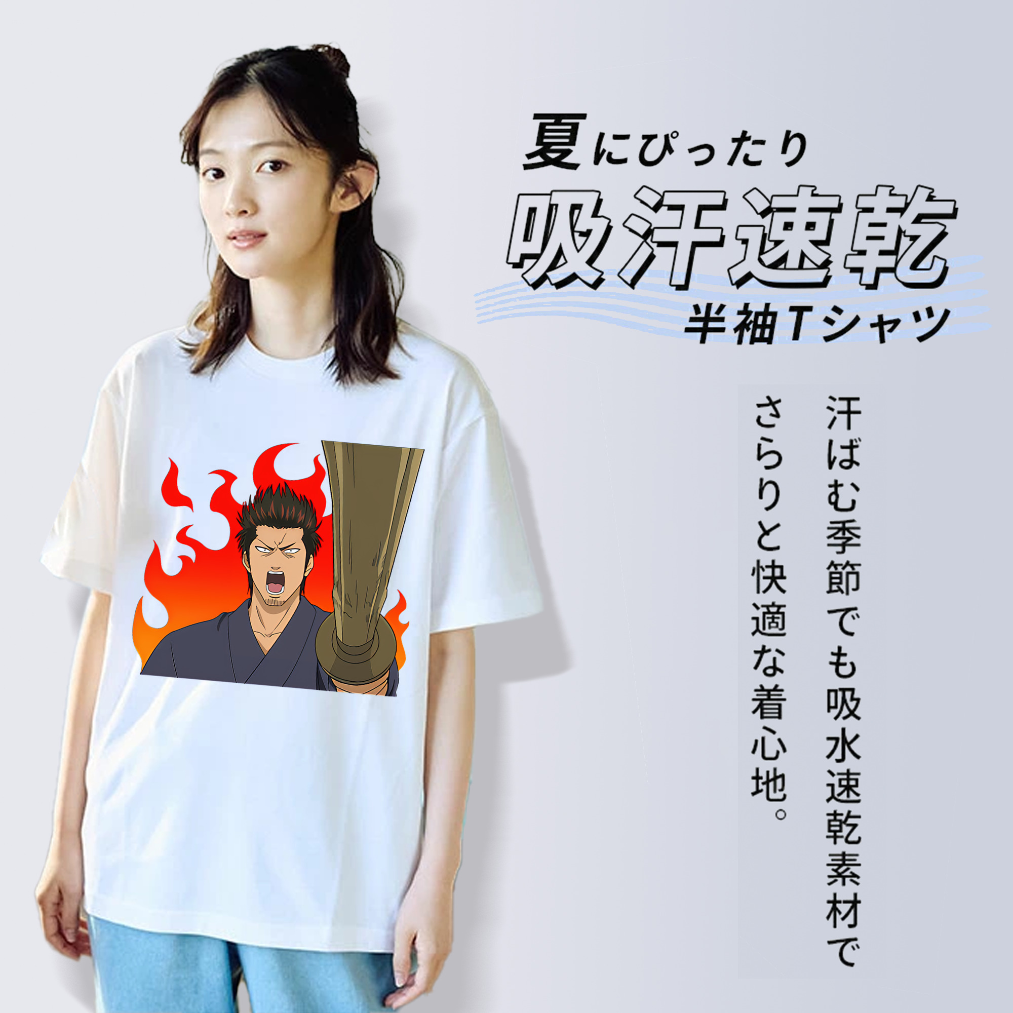 ぎんたま 坂田銀時（さかたぎんとき） 神楽 志村新八（しむら しんぱち） GINTAMA Sakata Gintoki Kagura Shimura Shinpachi レディースカジュアルプリントTシャツ（綿100％）