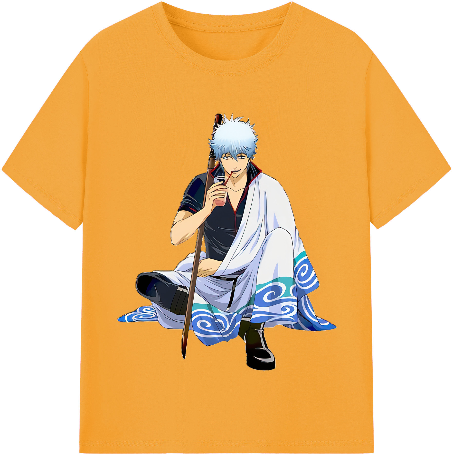 （画像用） ぎんたま 坂田銀時（さかたぎんとき） 神楽 志村新八（しむら しんぱち） GINTAMA Sakata Gintoki Kagura Shimura Shinpachi レディースカジュアルプリントTシャツ（綿100％）
