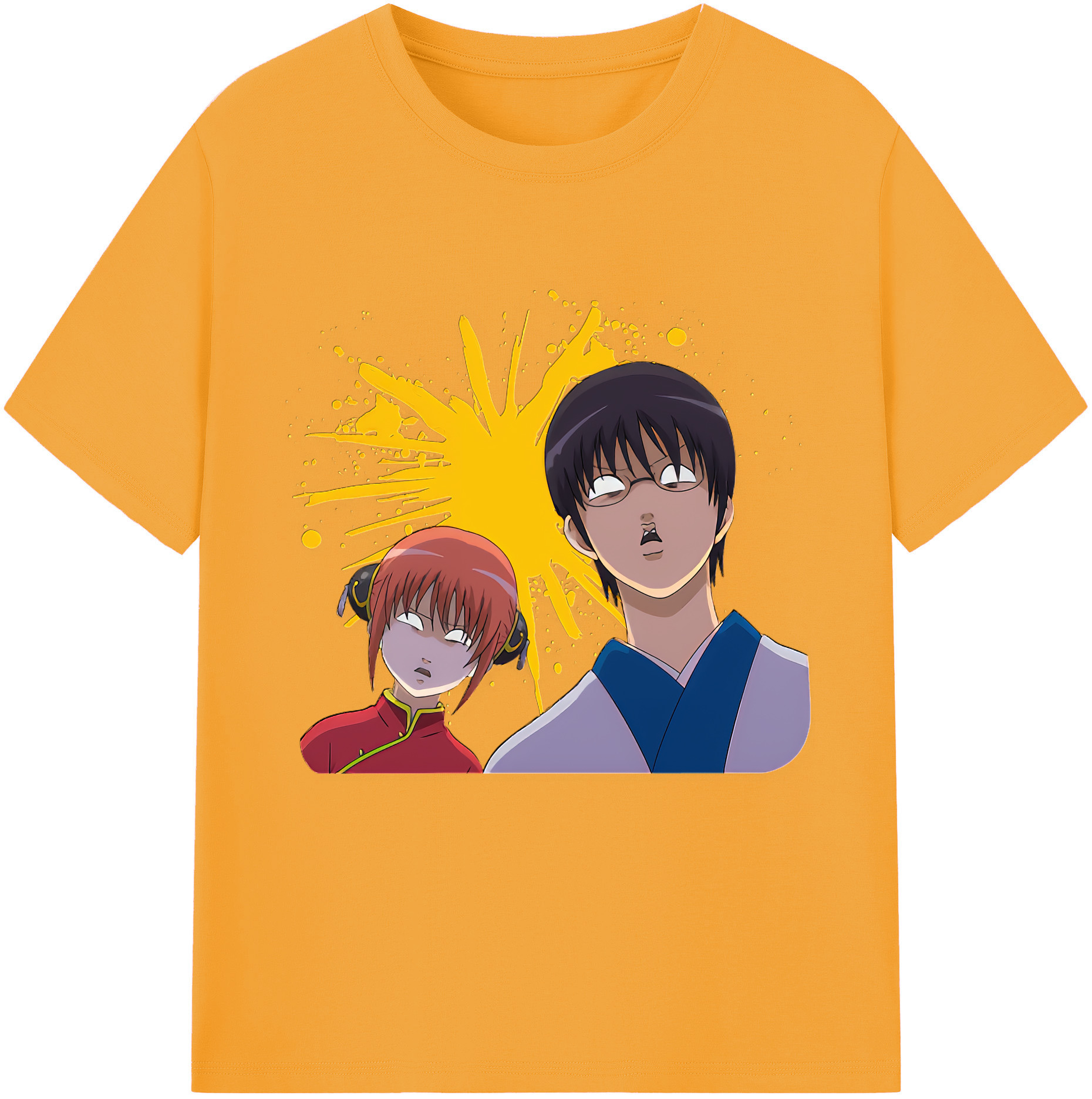 （画像用） ぎんたま 坂田銀時（さかたぎんとき） 神楽 志村新八（しむら しんぱち） GINTAMA Sakata Gintoki Kagura Shimura Shinpachi レディースカジュアルプリントTシャツ（綿100％）